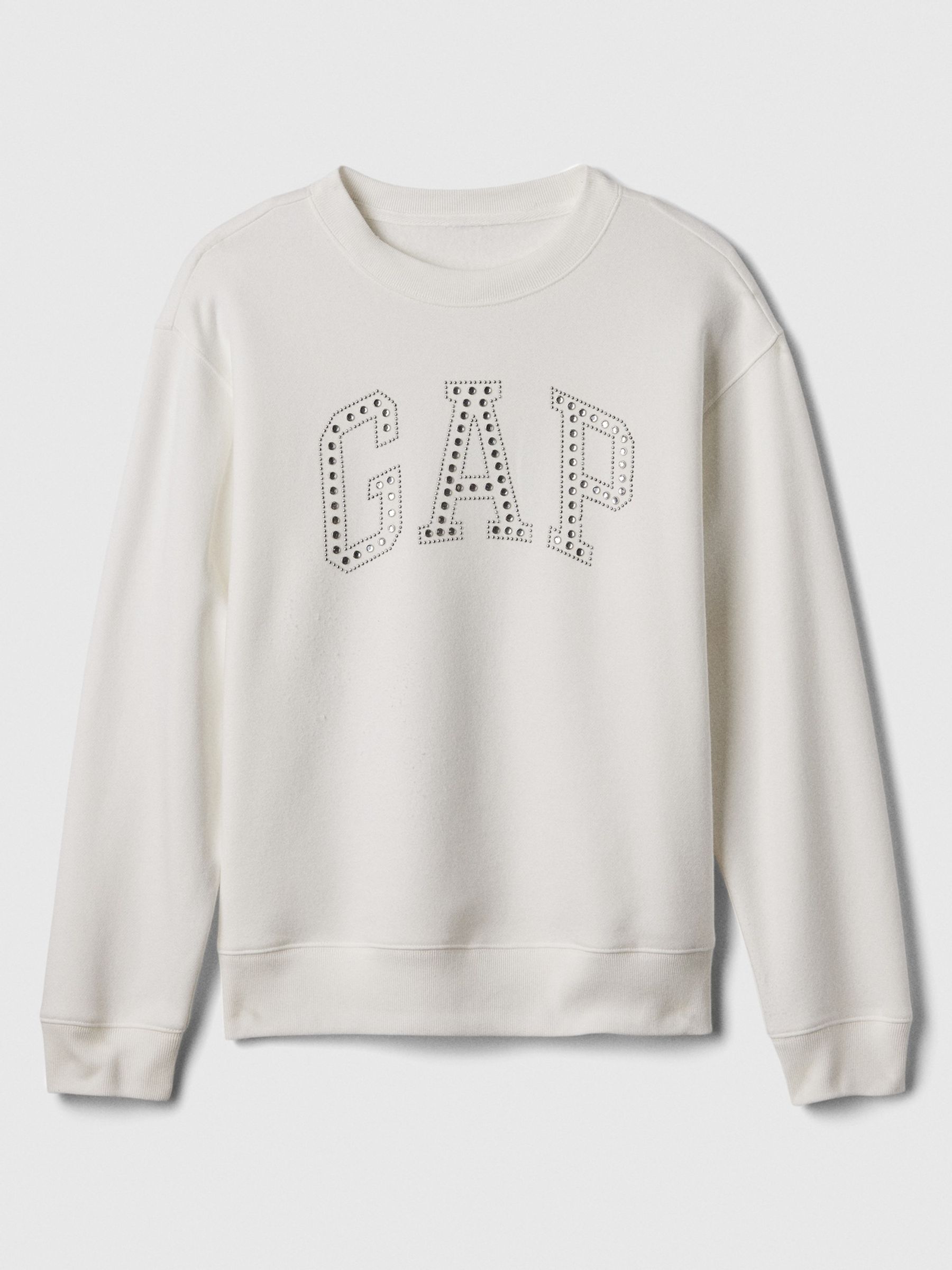 White Diamante Logo Crew Neck Jumper - Image 5 of 5