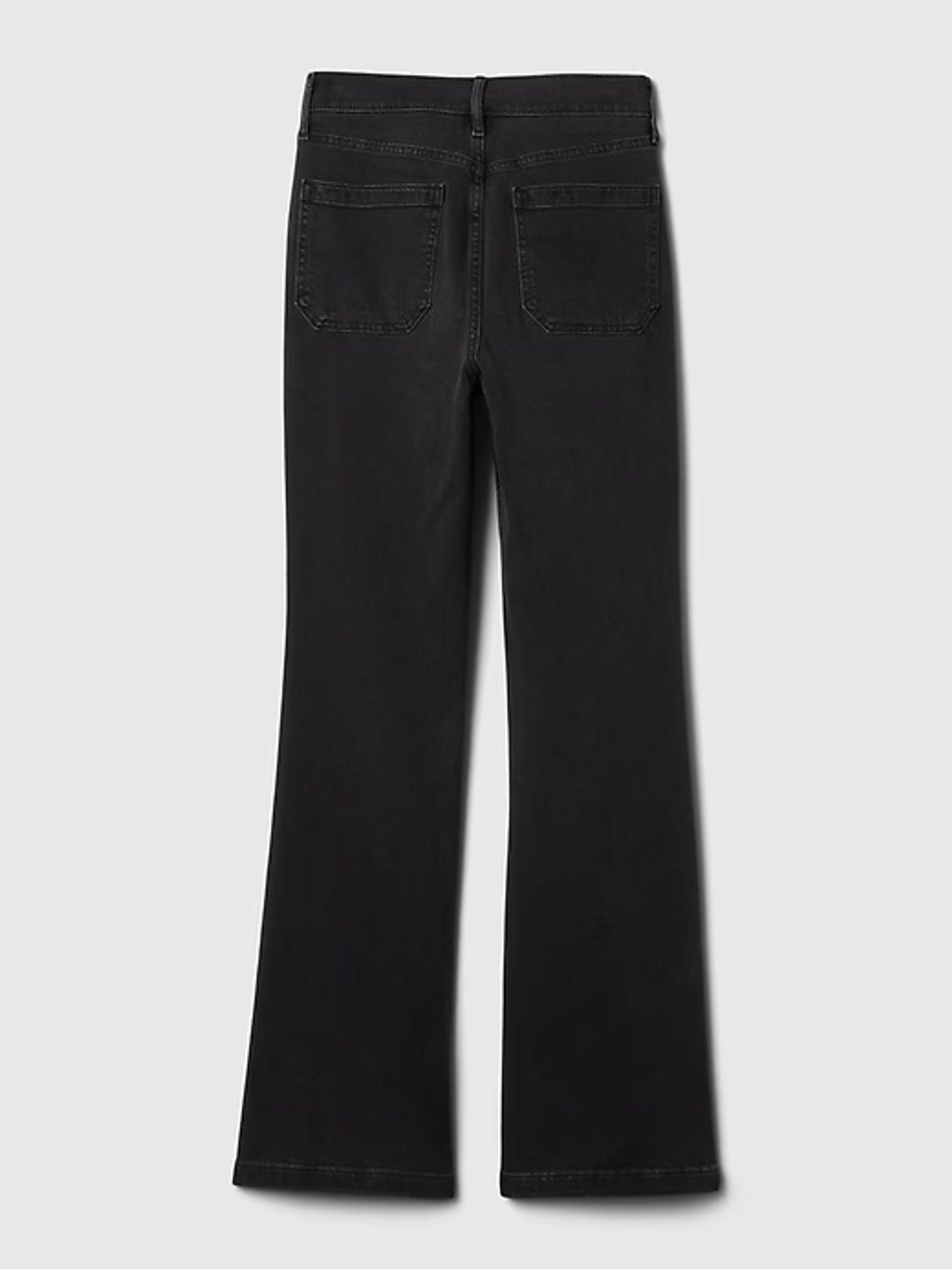 Black High Waisted Double Pocket 70s Flare Jeans - Image 11 of 11