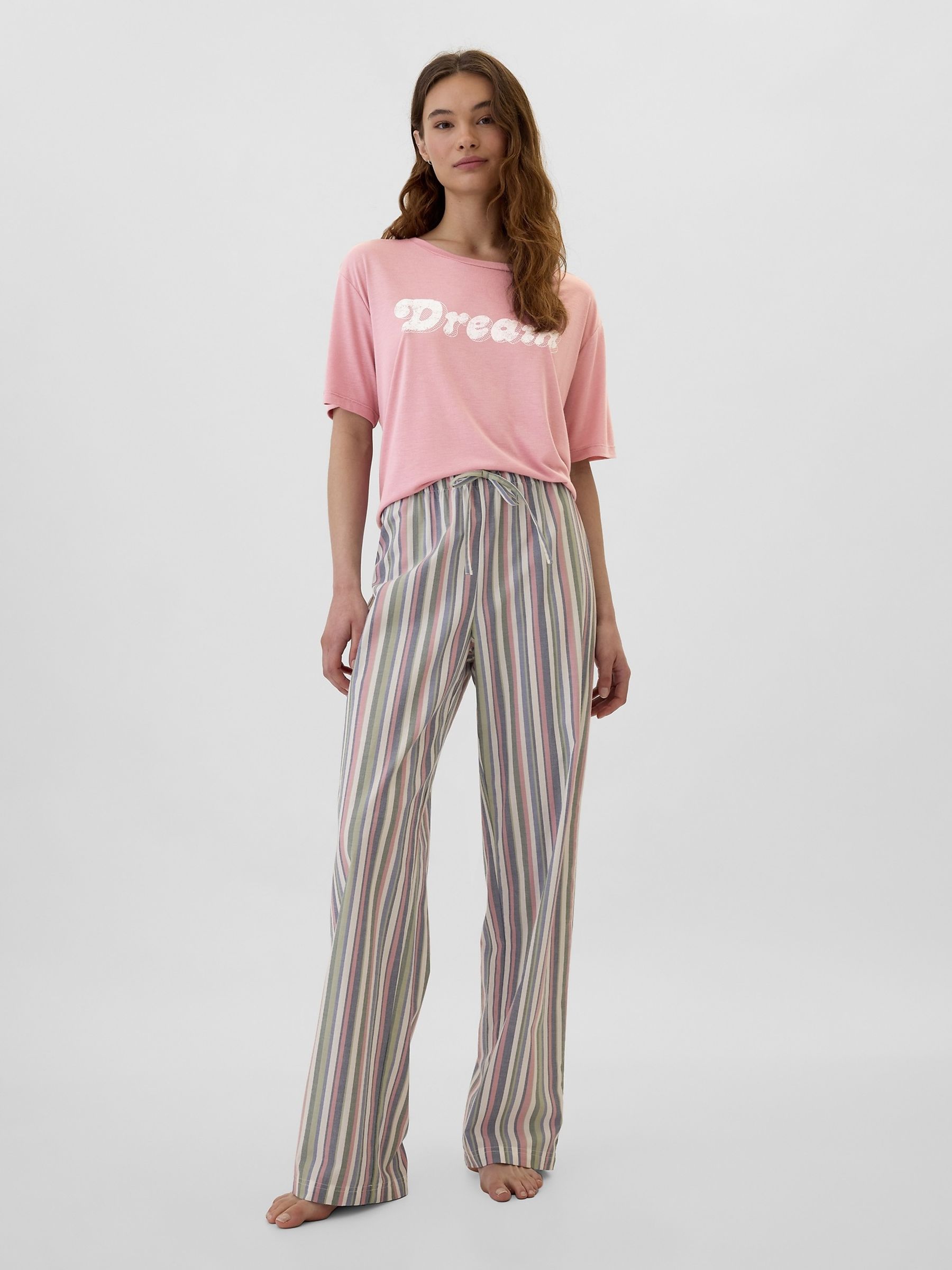 Pink Relaxed Graphic Short Sleeve Pyjama T-Shirt - Image 3 of 4
