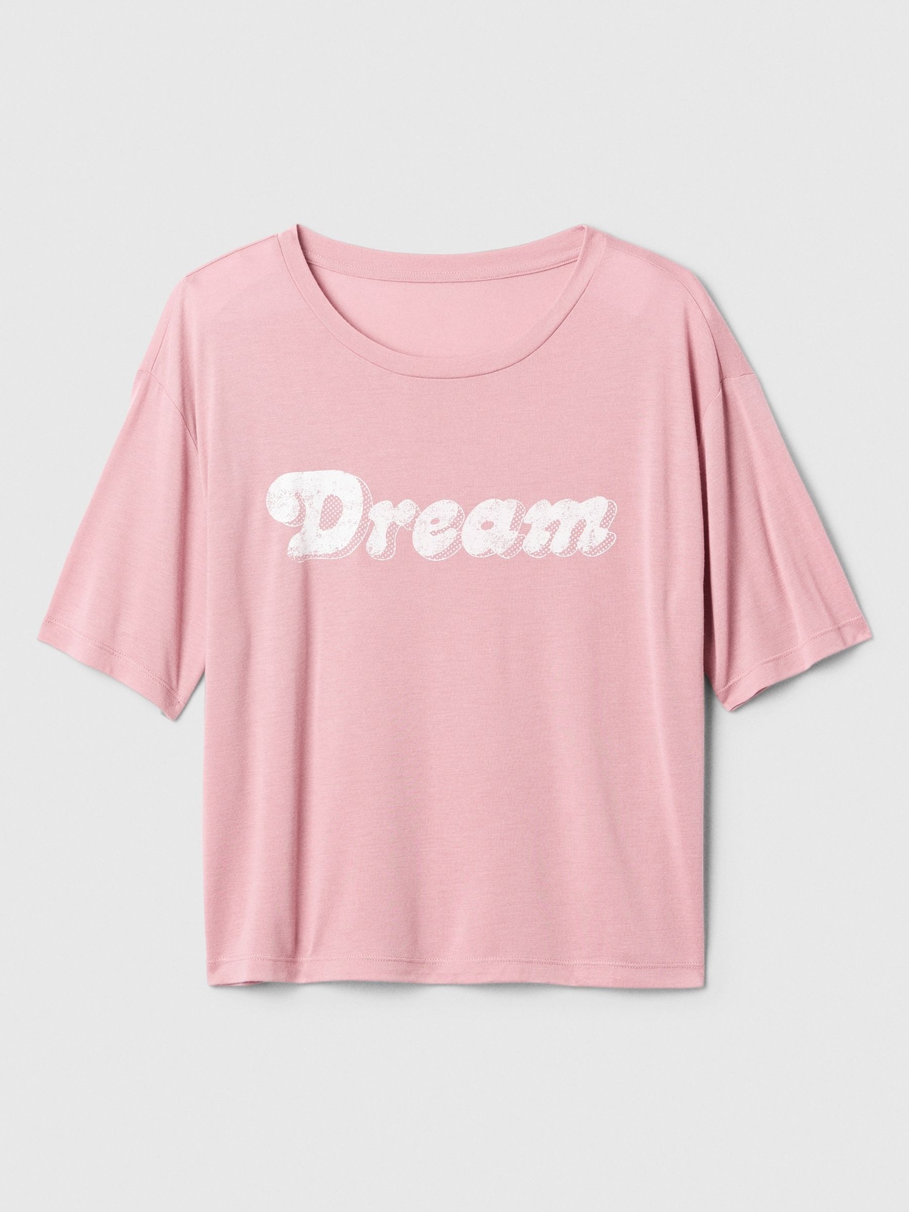 Pink Relaxed Graphic Short Sleeve Pyjama T-Shirt - Image 4 of 4