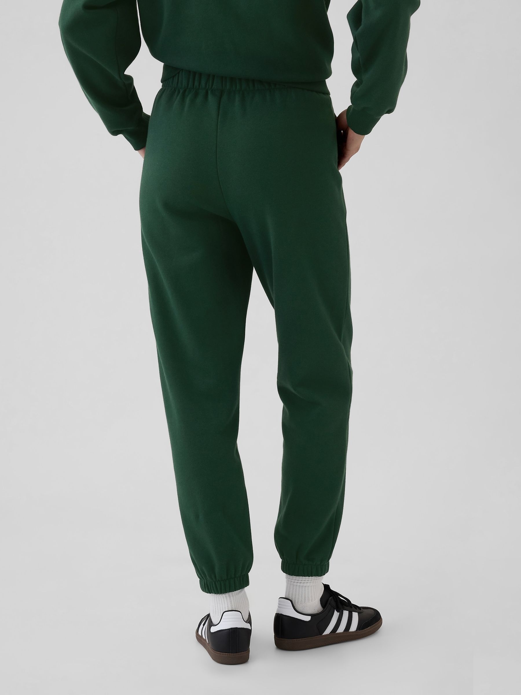 Green High Waisted Cuffed Joggers - Image 1 of 5
