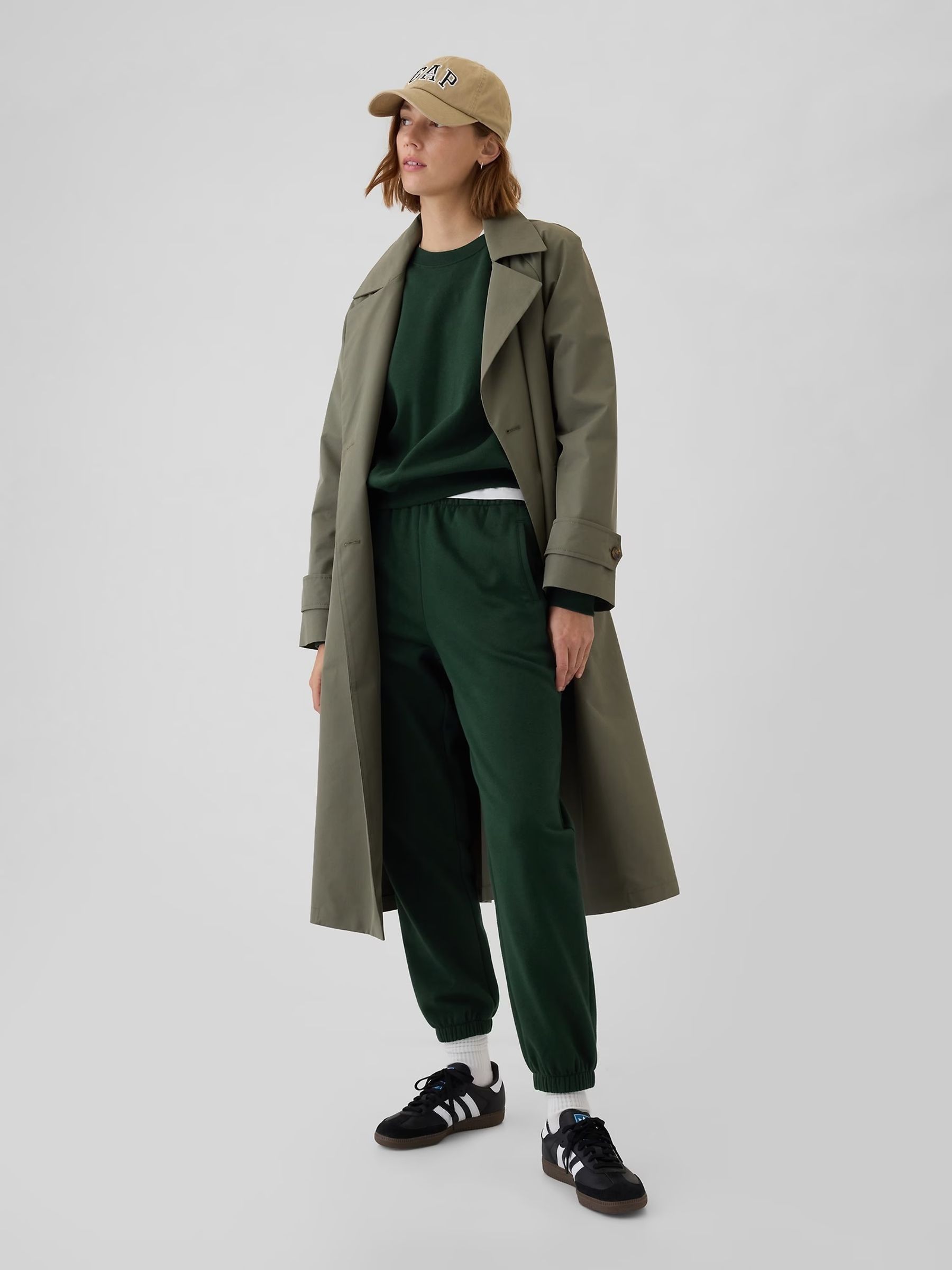 Green High Waisted Cuffed Joggers - Image 3 of 5