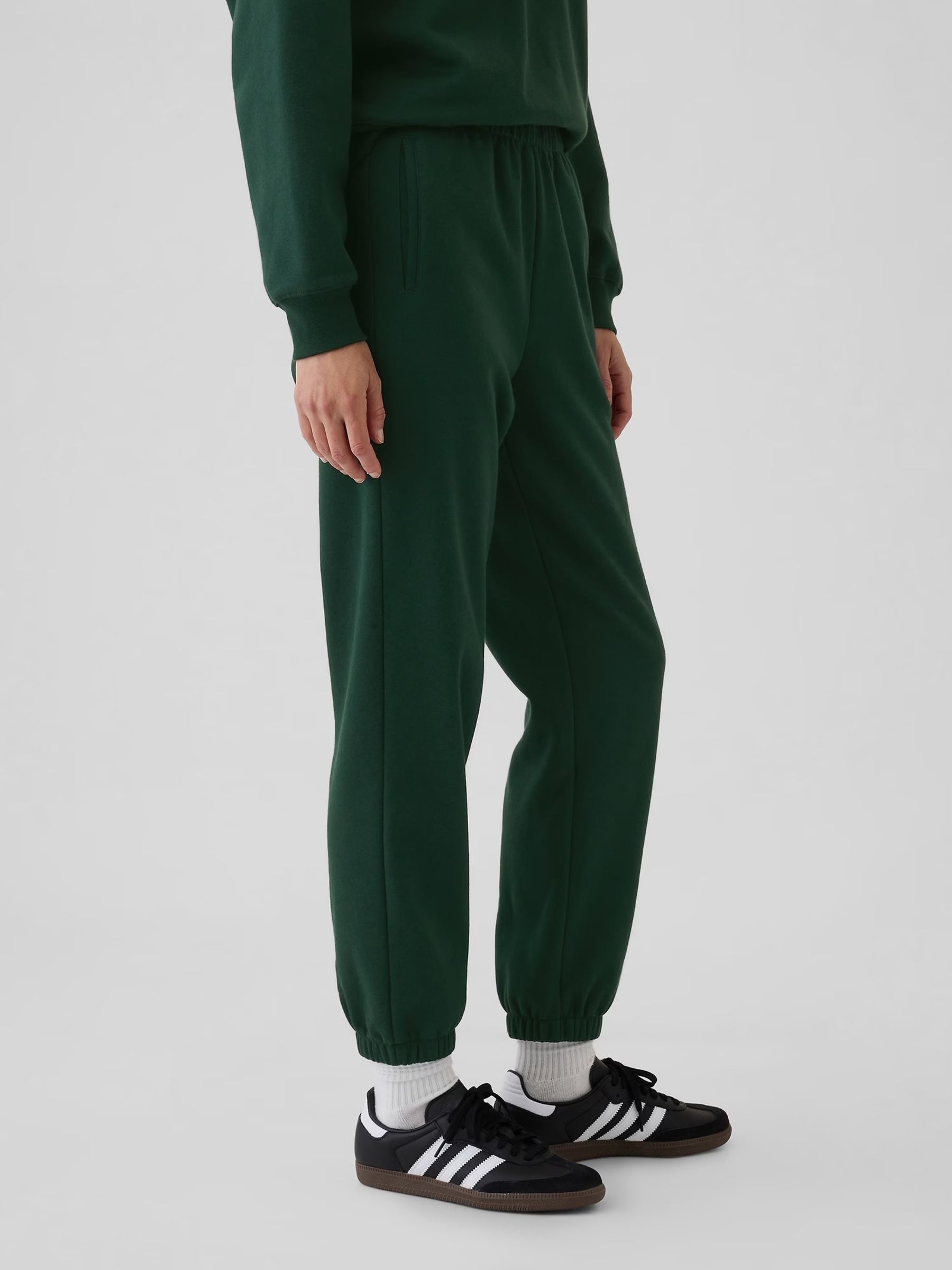 Green High Waisted Cuffed Joggers - Image 4 of 5