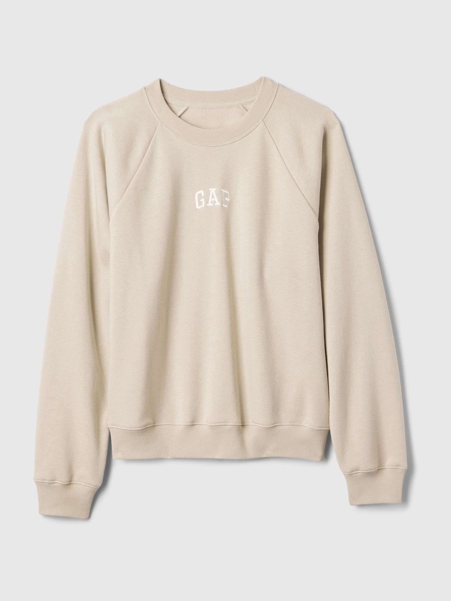 Beige Vintage Soft Raglan Crew Neck Sweatshirt - Image 4 of 5
