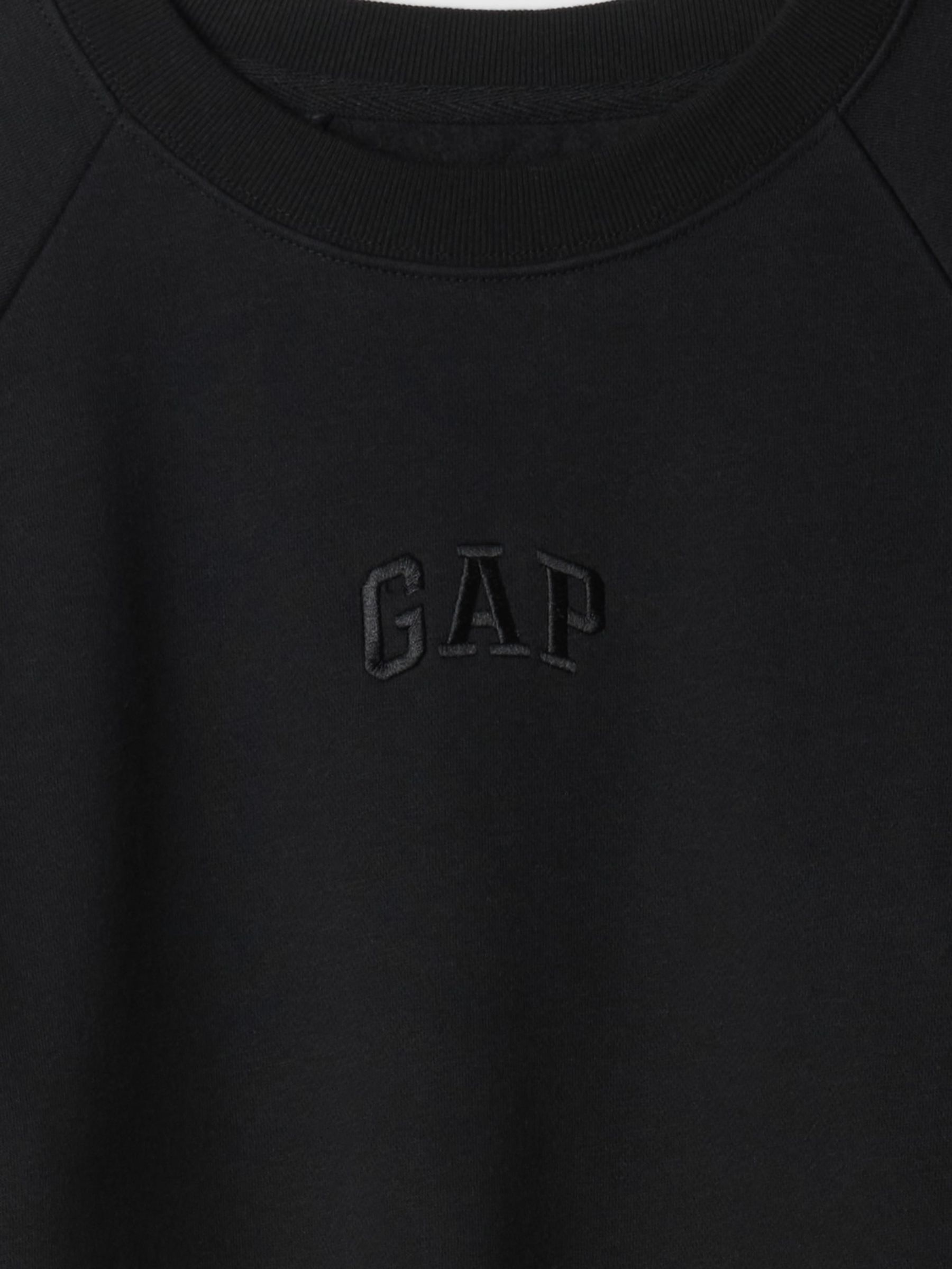 Black Vintage Soft Raglan Crew Neck Sweatshirt - Image 5 of 5