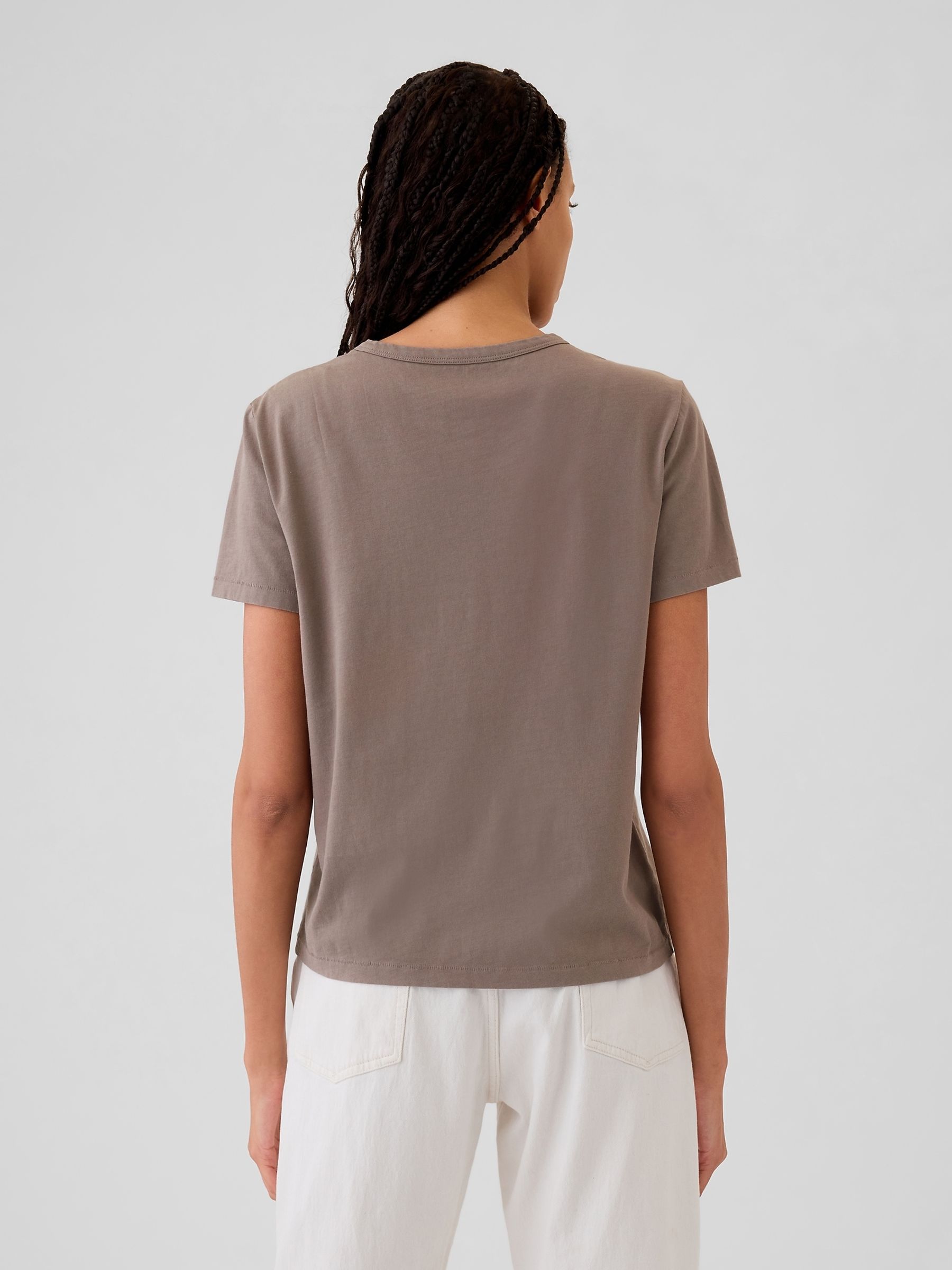 Brown Crew Neck Vintage Short Sleeve T-Shirt - Image 2 of 4