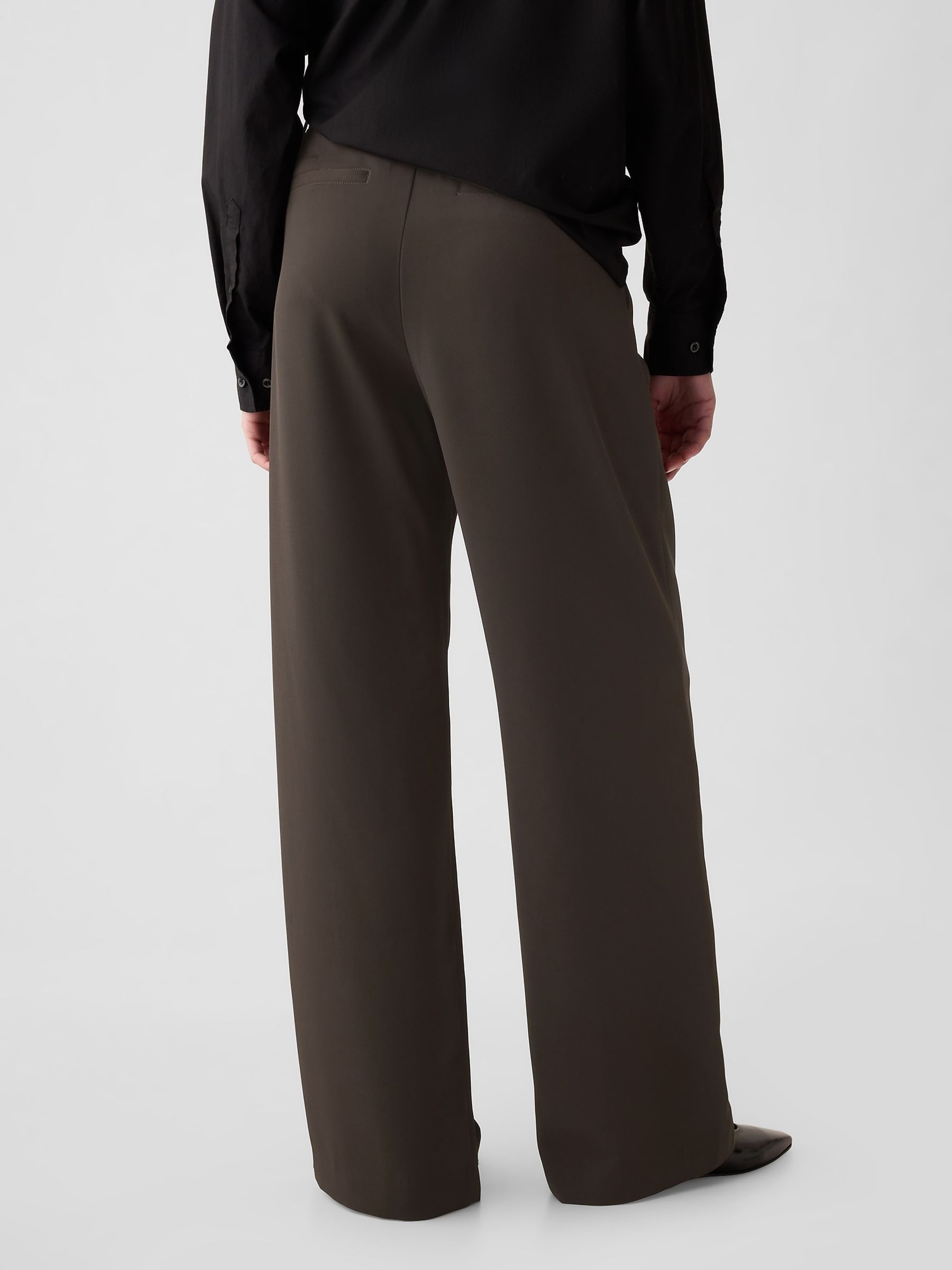 Brown 365 High Waisted Pleated Trousers - Image 3 of 5
