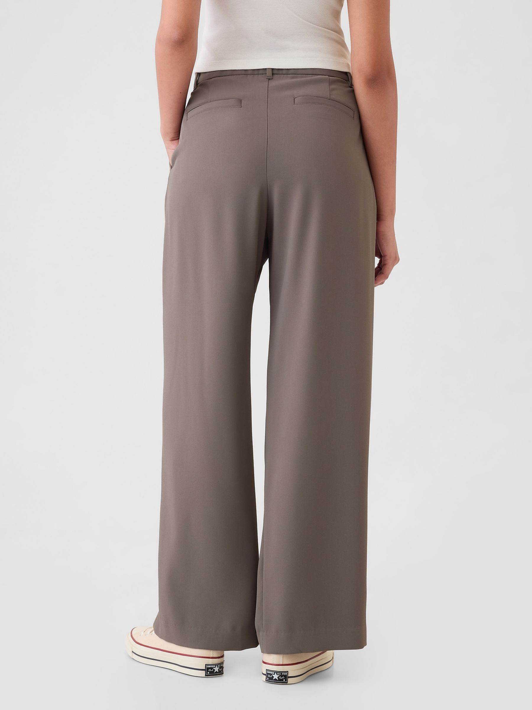 Brown 365 High Waisted Pleated Trousers - Image 2 of 6