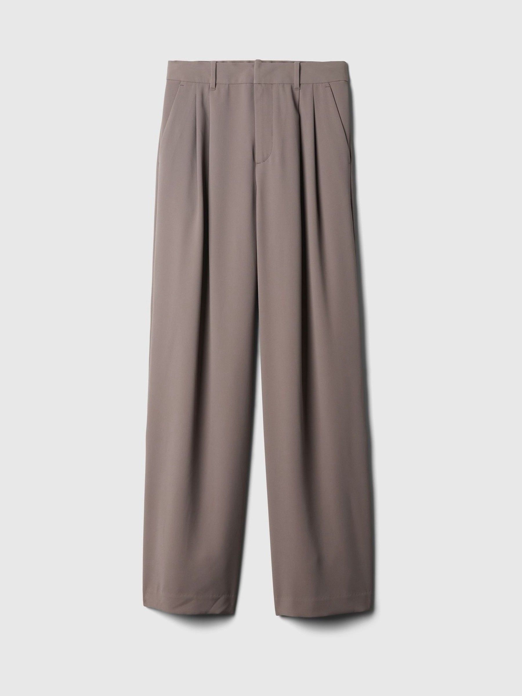 Brown 365 High Waisted Pleated Trousers - Image 6 of 6