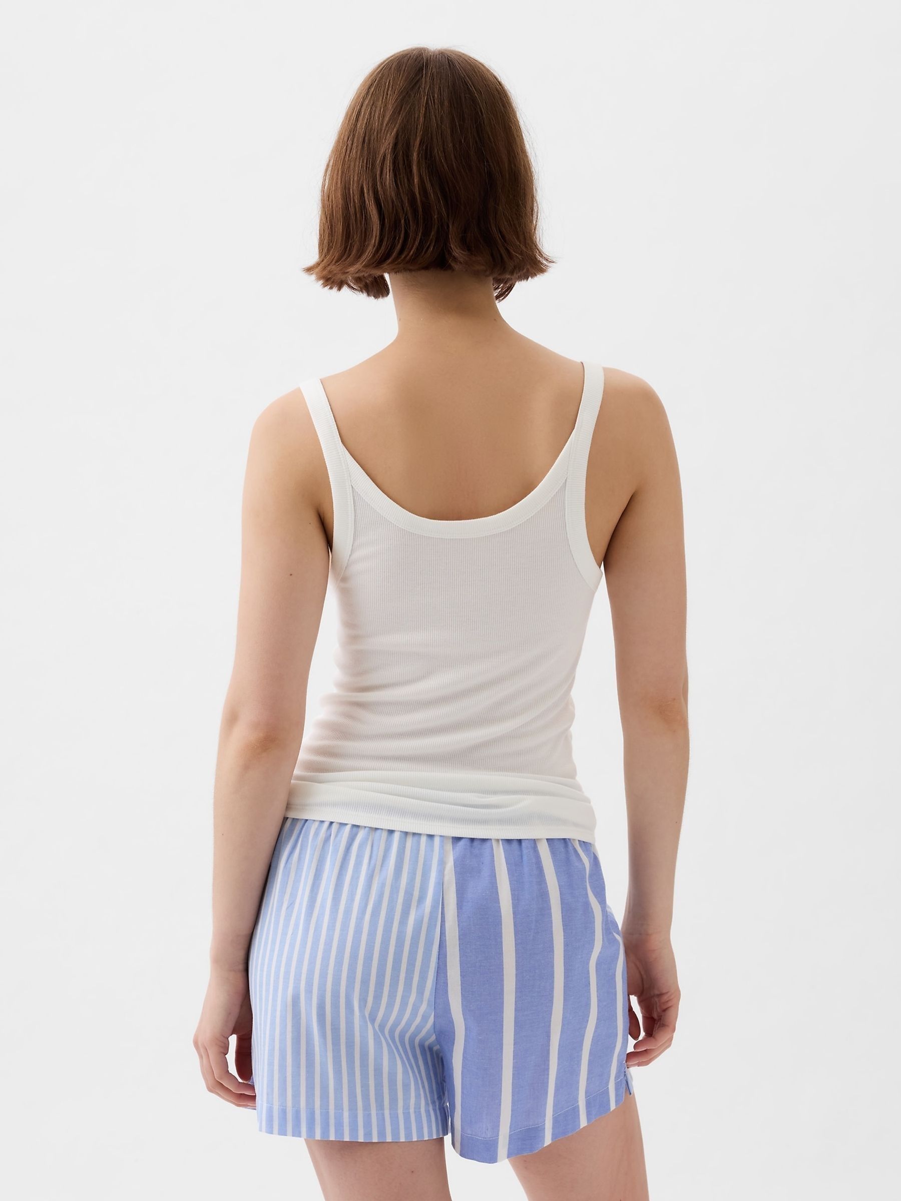 White Mini Ribbed Scoop Neck Pyjama Vest Top - Image 2 of 3