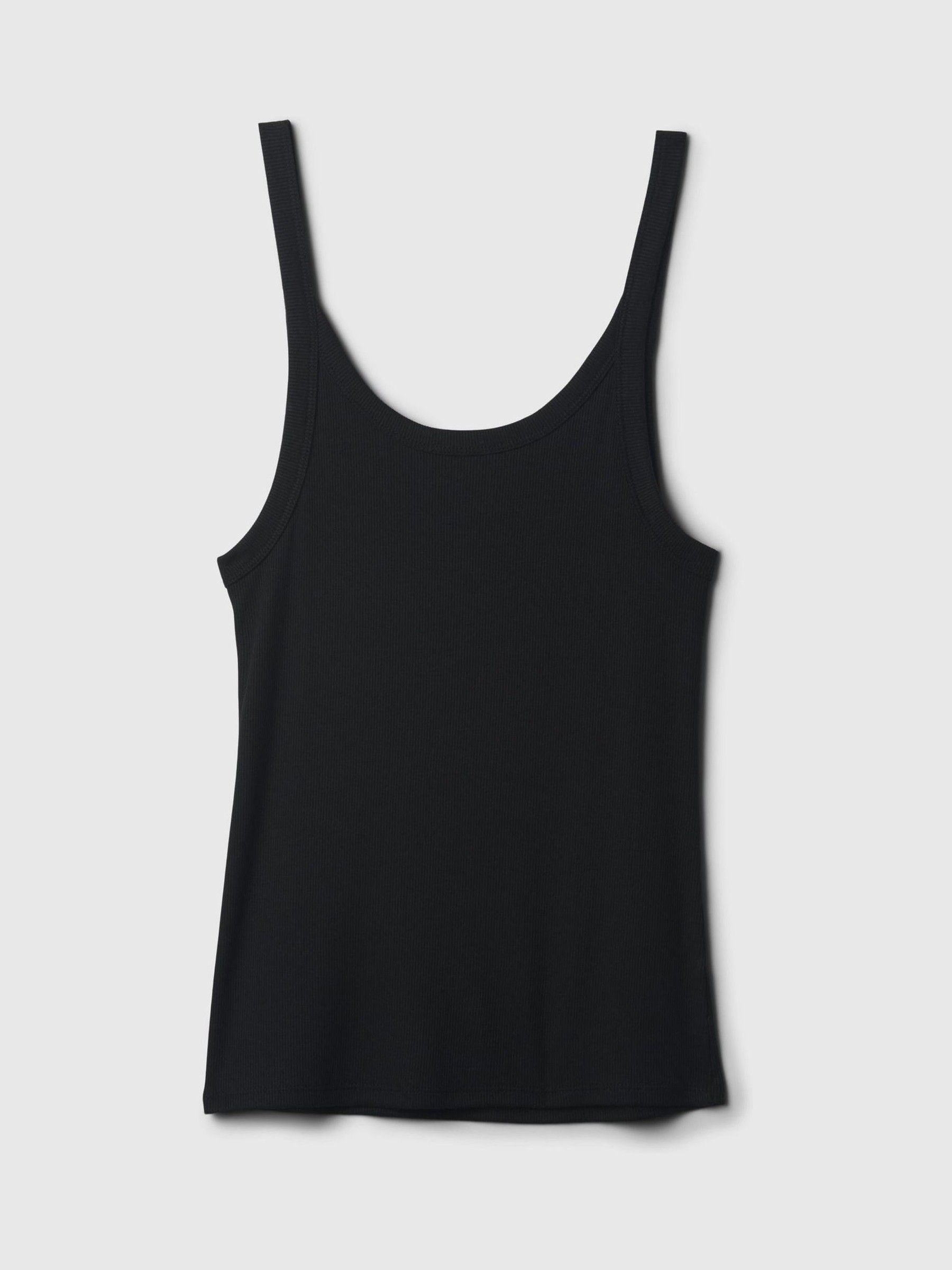 Black Mini Ribbed Scoop Neck Pyjama Vest Top - Image 3 of 3