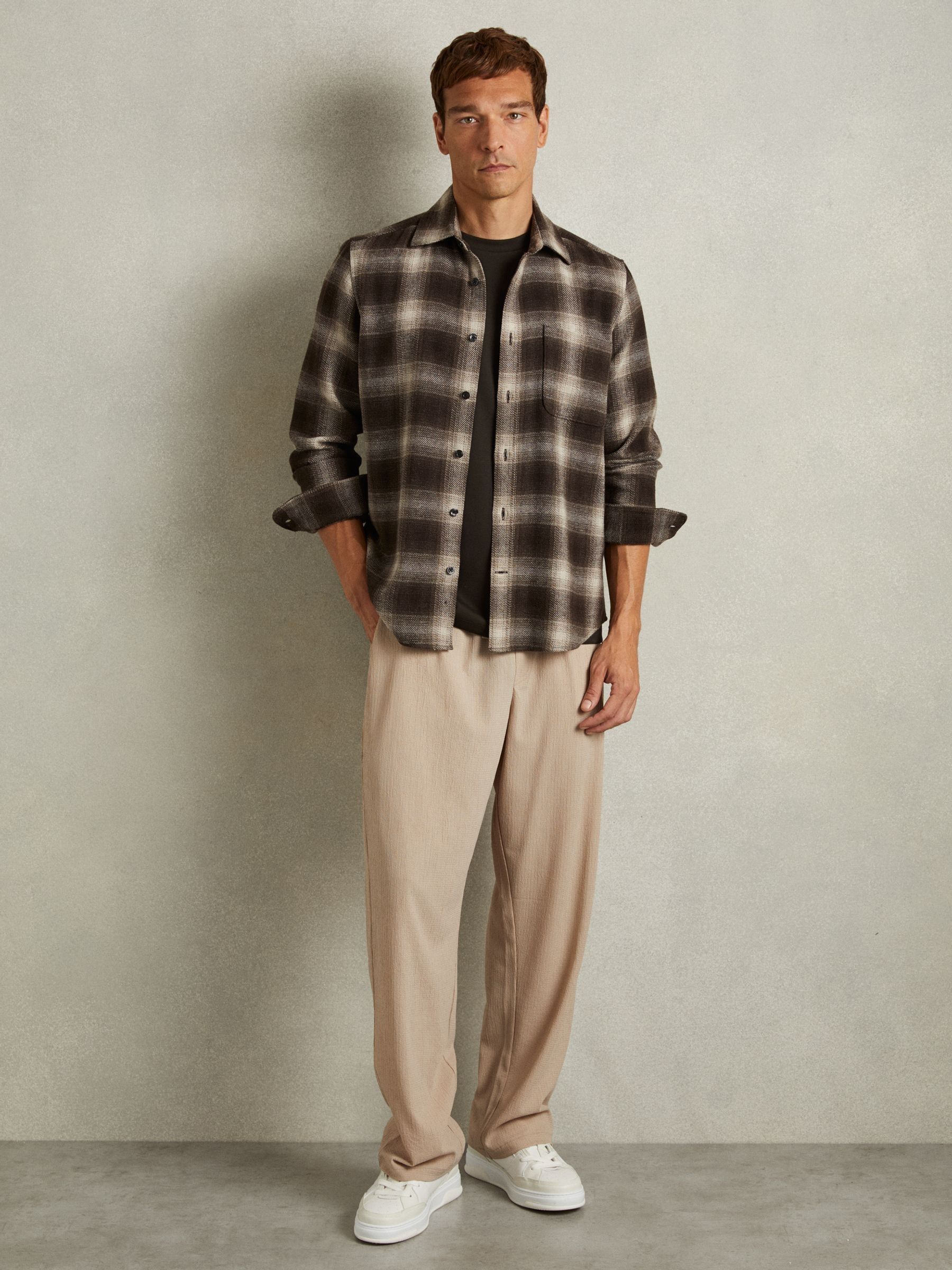 Interlock-Jersey Crew-Neck T-Shirt in Chocolate Brown - Image 4 of 6