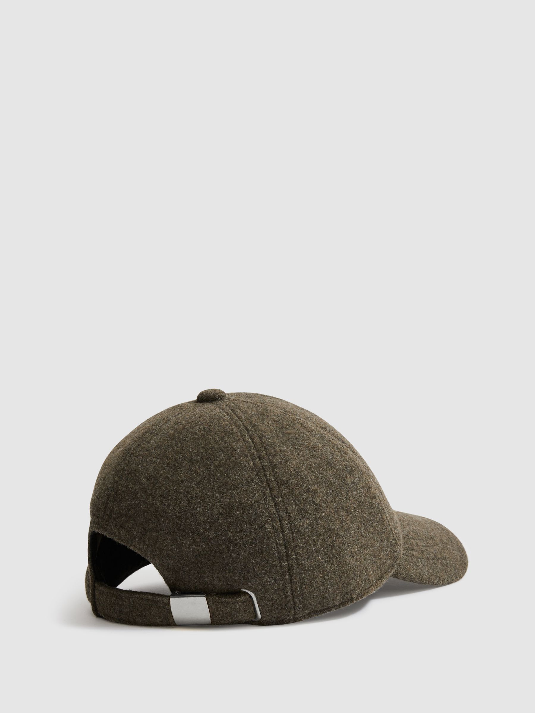 Reiss | Les 100 Ciels Felted-Tweed Baseball Cap in Khaki - Image 3 of 4