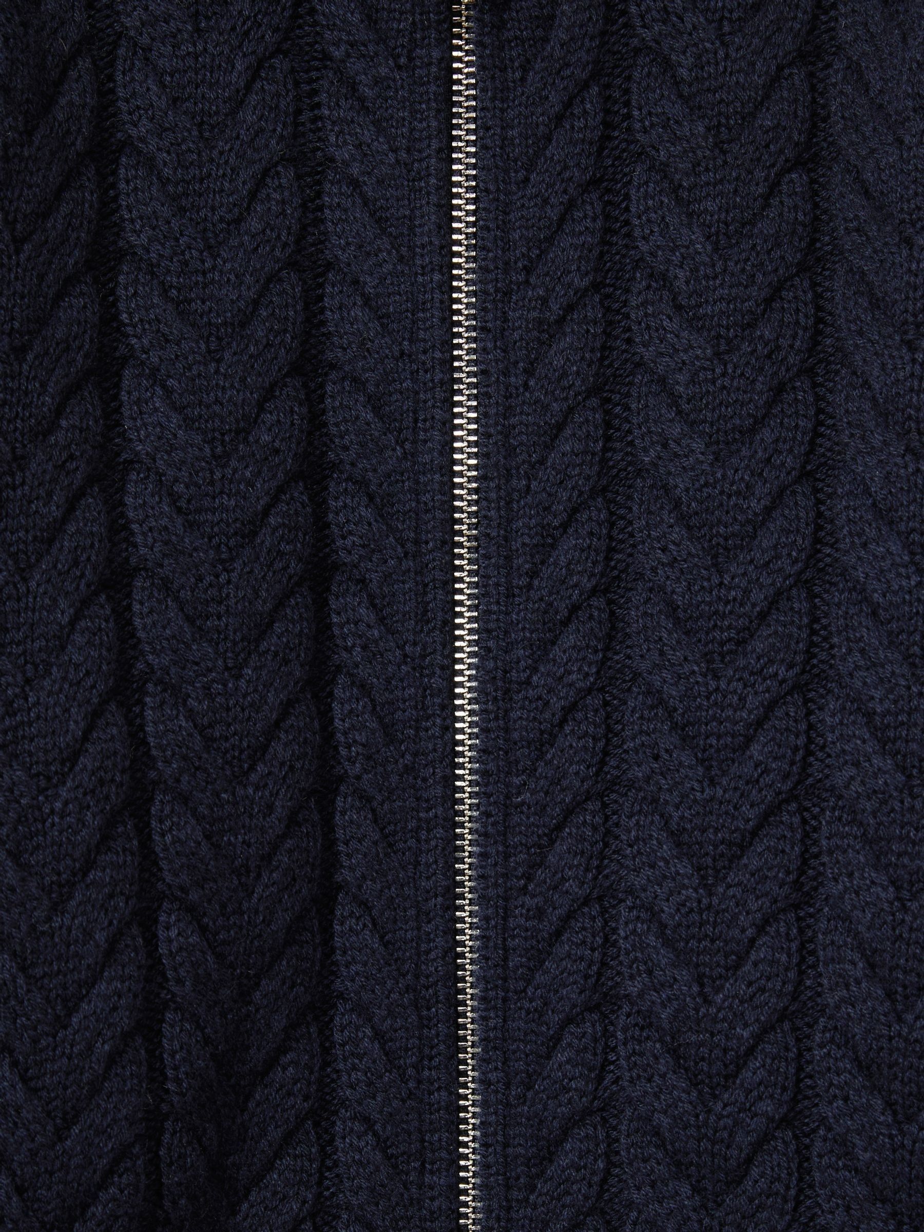9-13 yrs Hybrid Quilt-Knit Jacket in Navy - Image 4 of 4