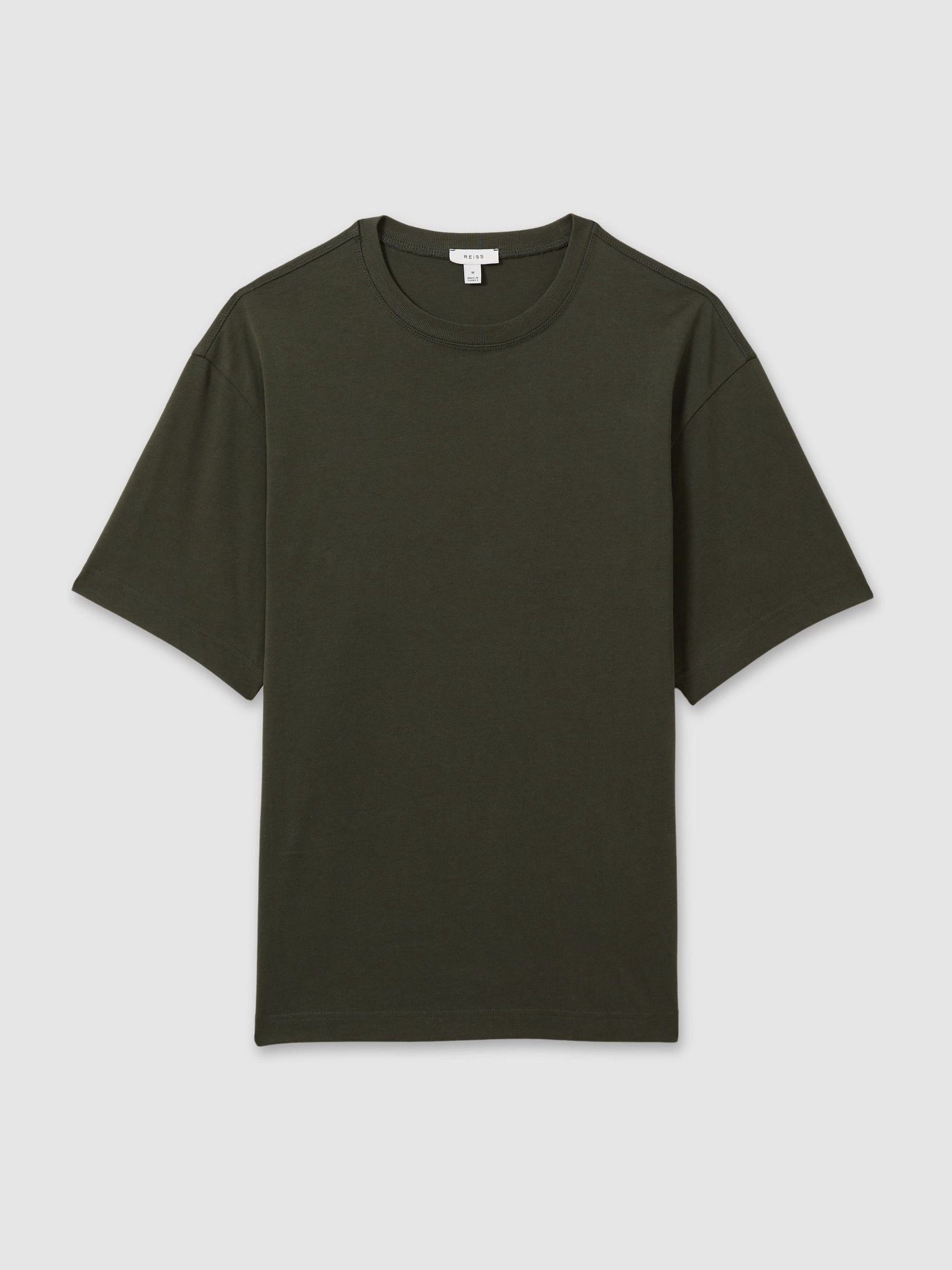 Oversized Garment Dye T-Shirt in Dark Green - Image 2 of 6