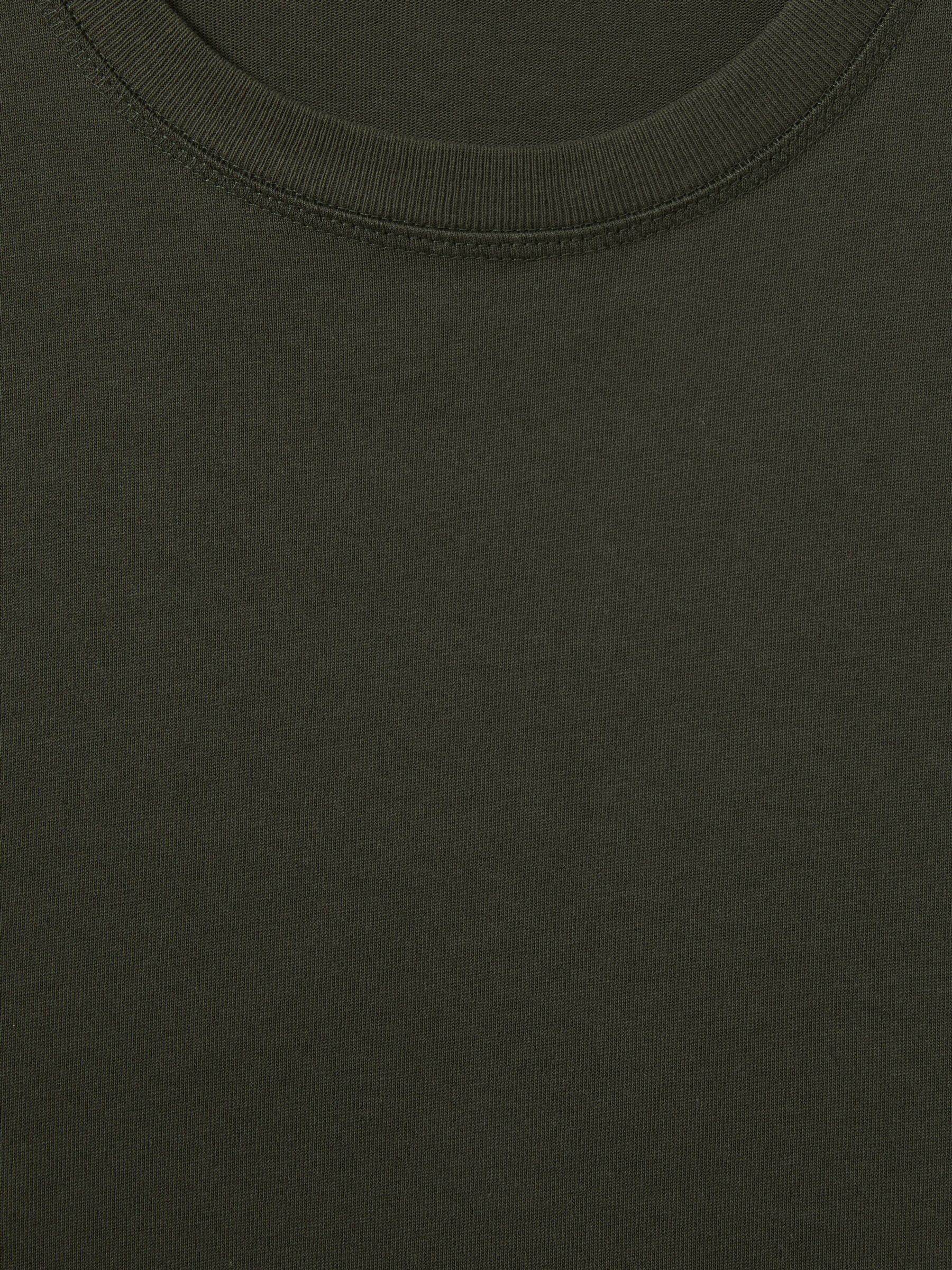 Oversized Garment Dye T-Shirt in Dark Green - Image 6 of 6