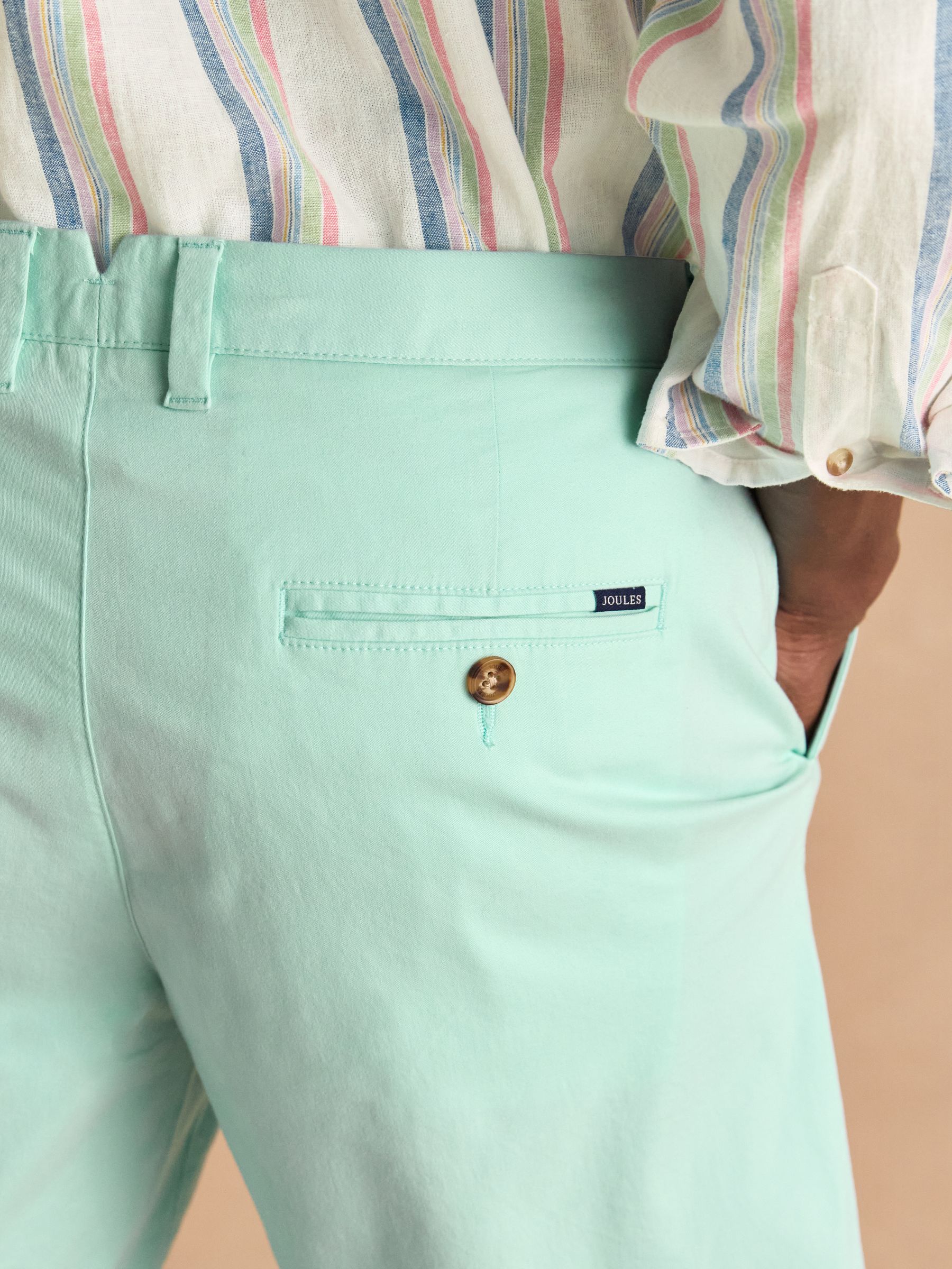 Classic Fit Mint Green Chino Shorts - Image 6 of 7