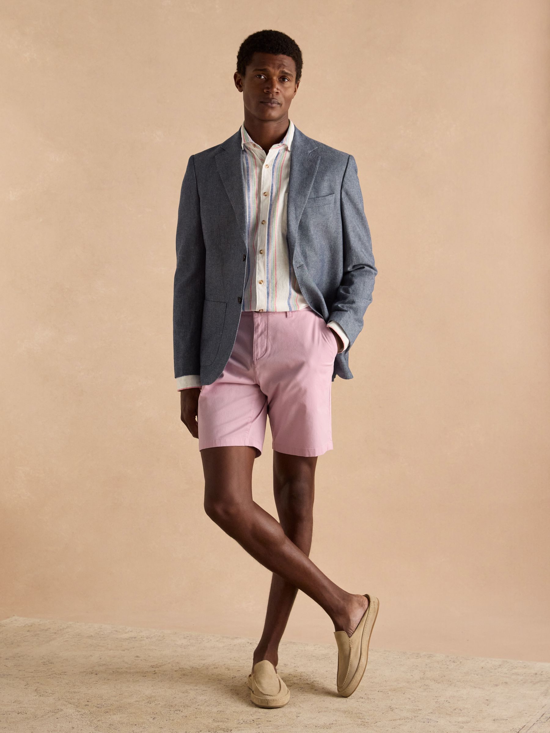Classic Fit Pink Chino Shorts - Image 7 of 8