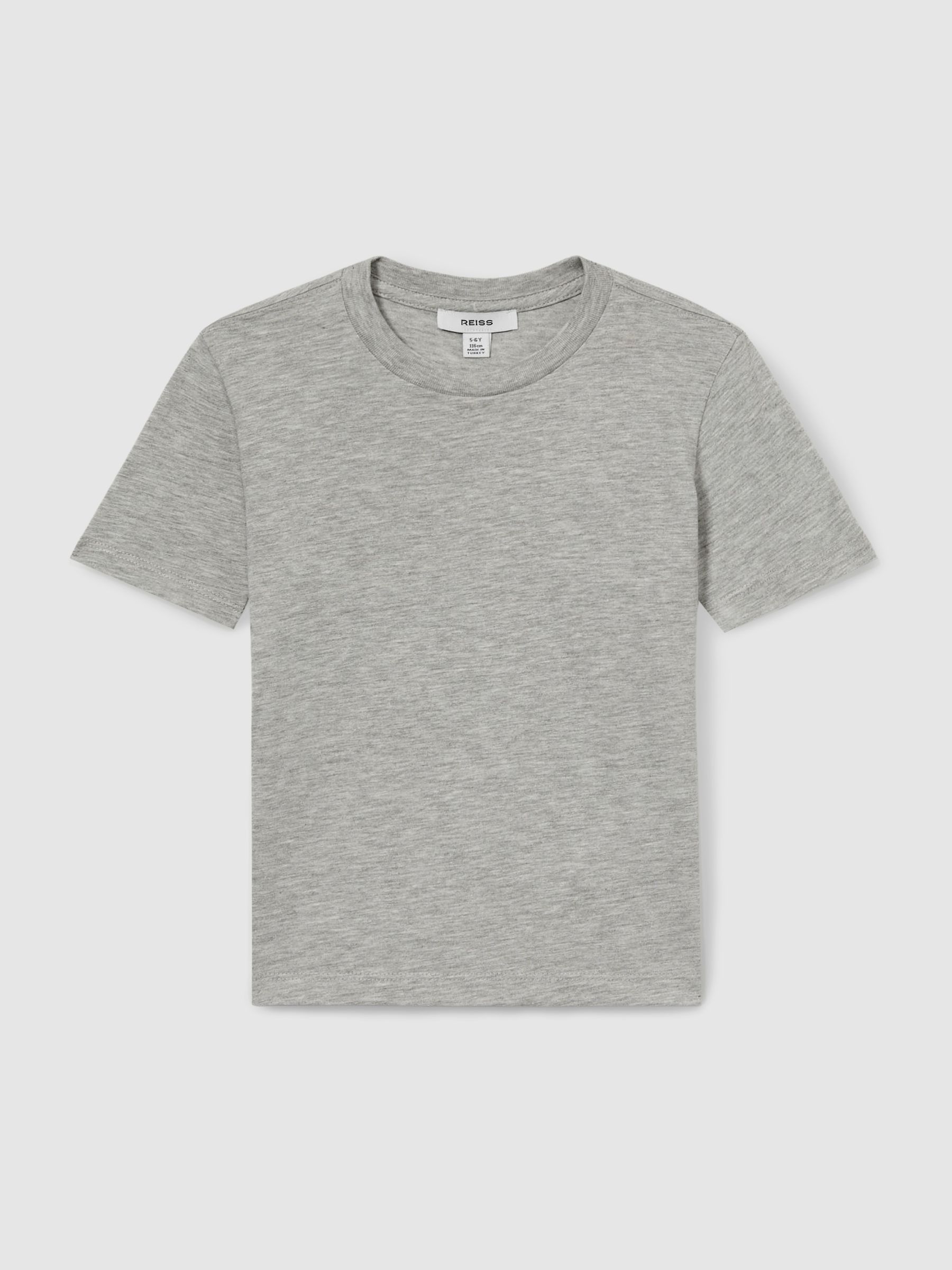 3-9 yrs Crew Neck T-Shirt in Grey - Image 2 of 4