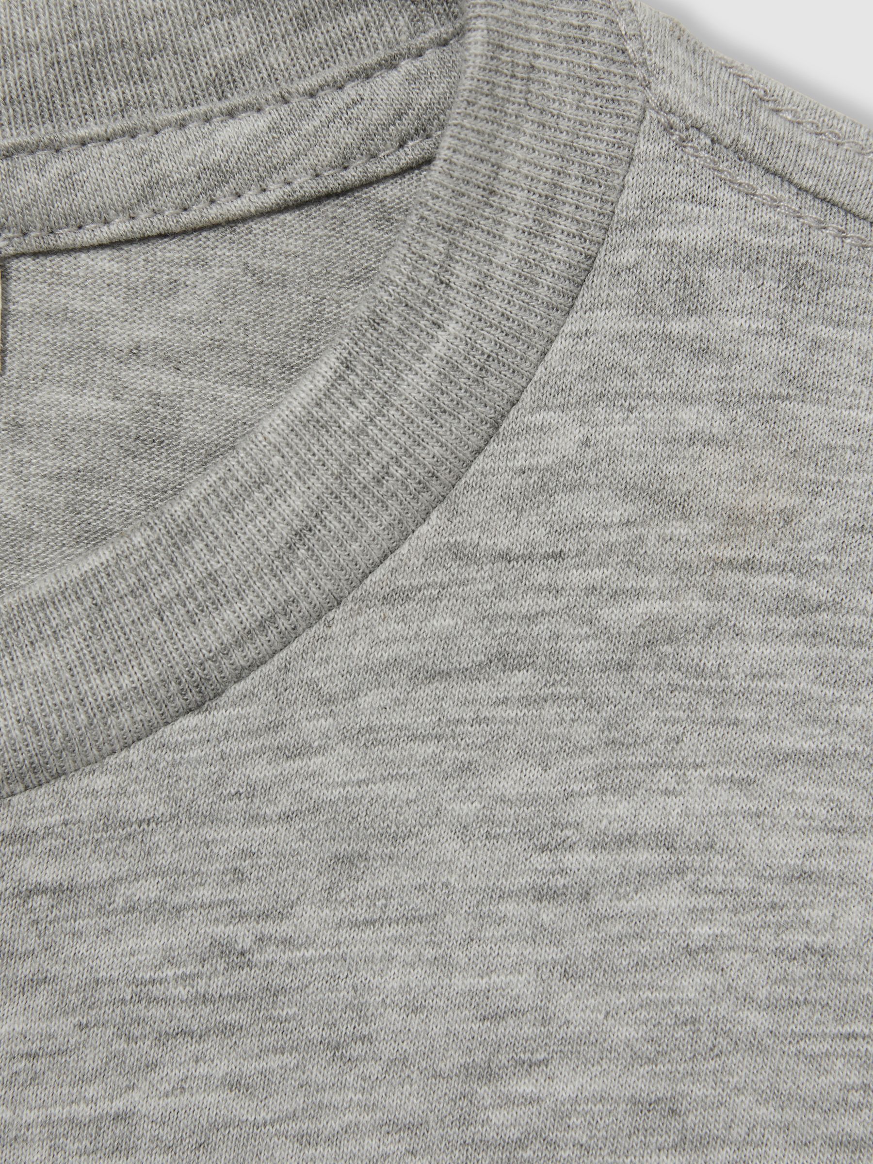 3-9 yrs Crew Neck T-Shirt in Grey - Image 4 of 4