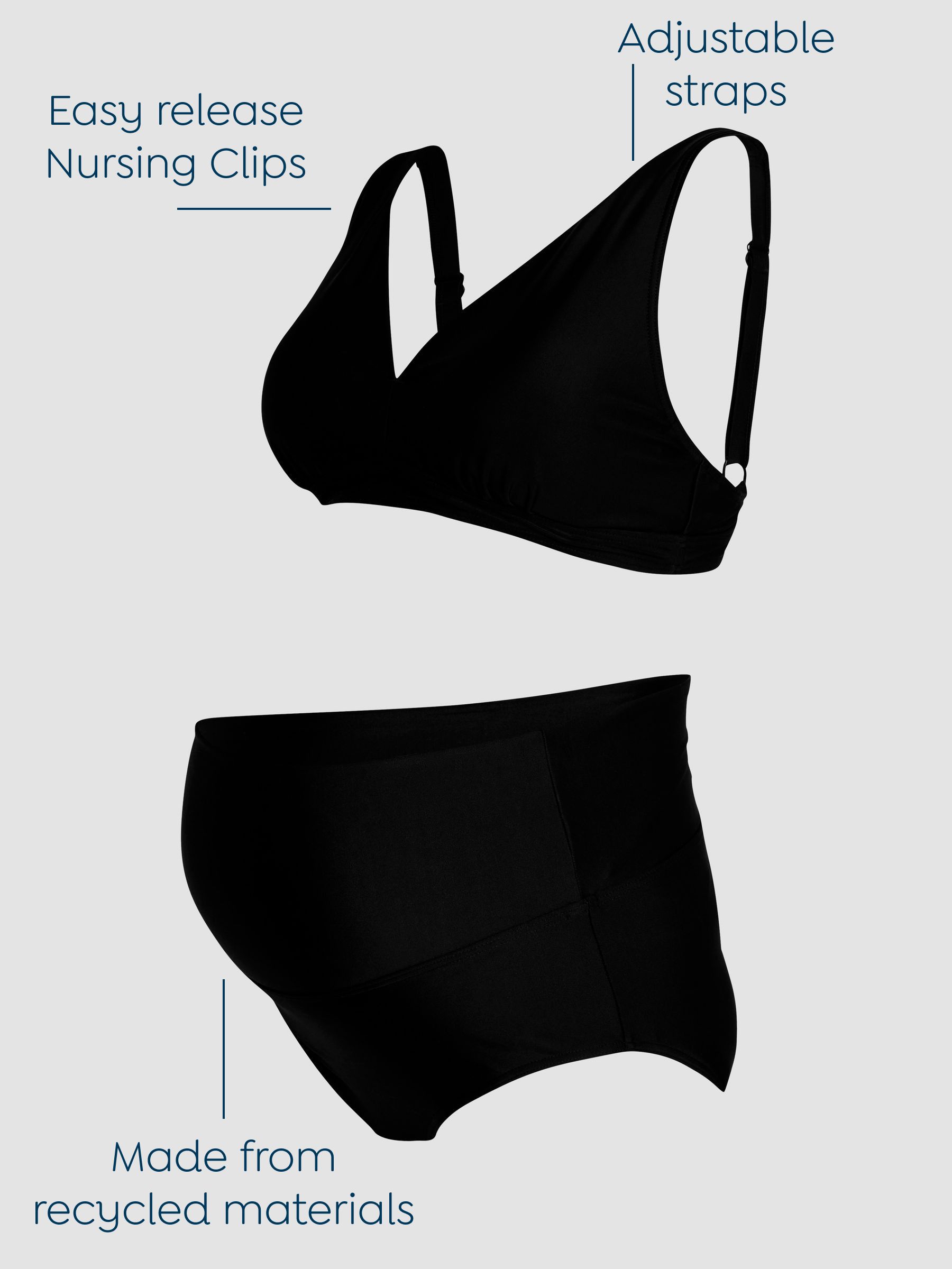 Black Maternity Bikini Set - Image 3 of 6