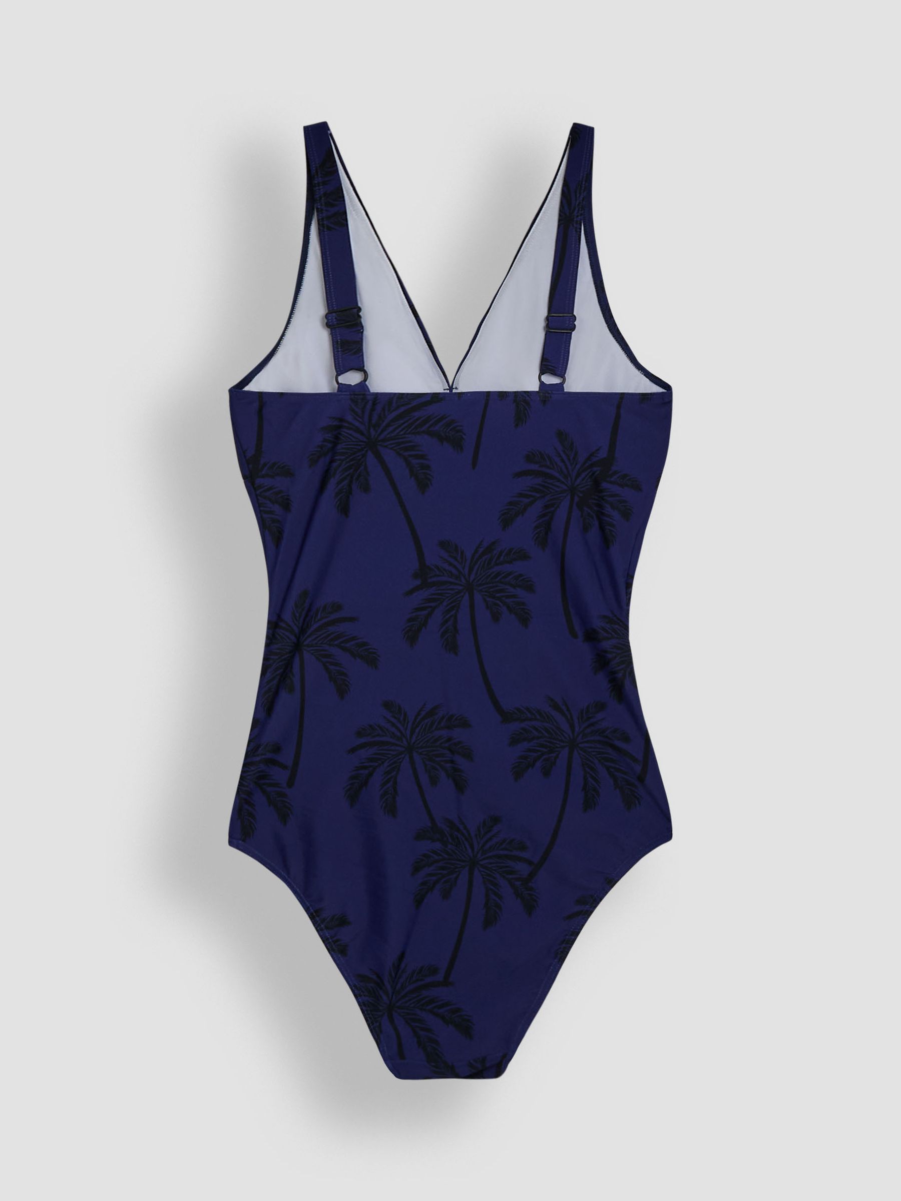 Navy Maternity Palm Tree V-Neck Swimsuit - Image 8 of 8