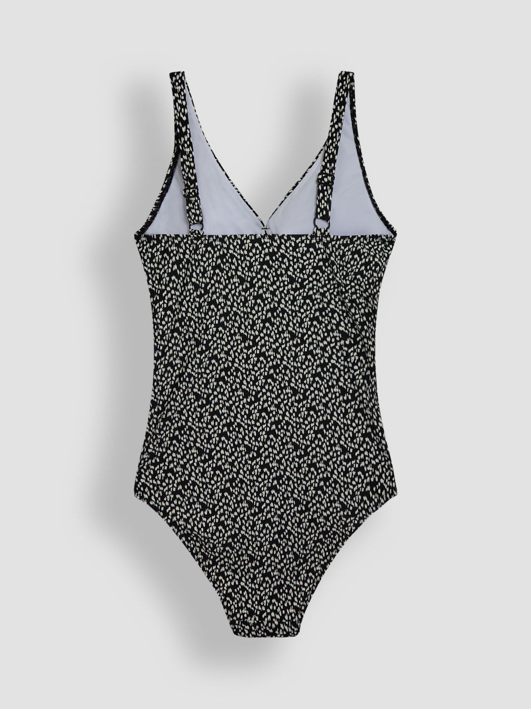 Black Maternity Animal Print V-Neck Swimsuit - Image 8 of 8