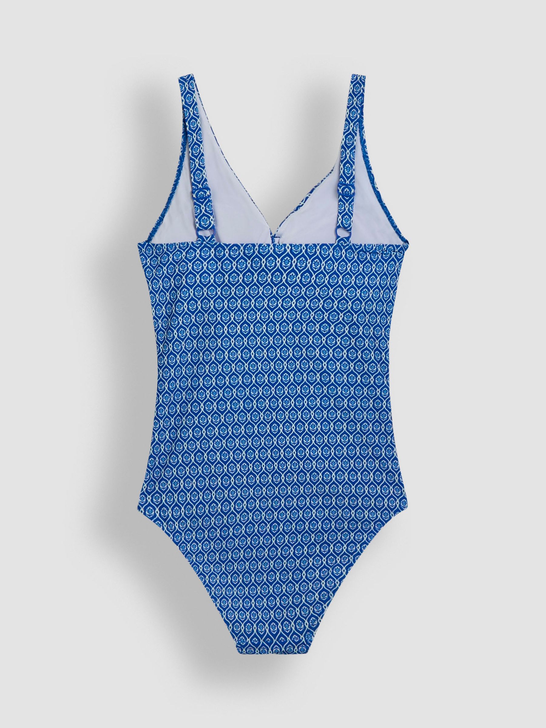 Blue Maternity Floral Print V-Neck Swimsuit - Image 8 of 8