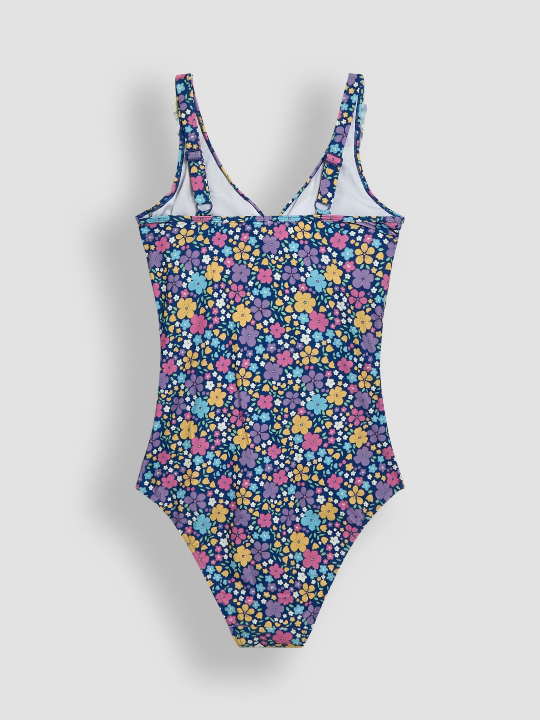 Navy Maternity Floral Print Frill Swimsuit - Image 8 of 8