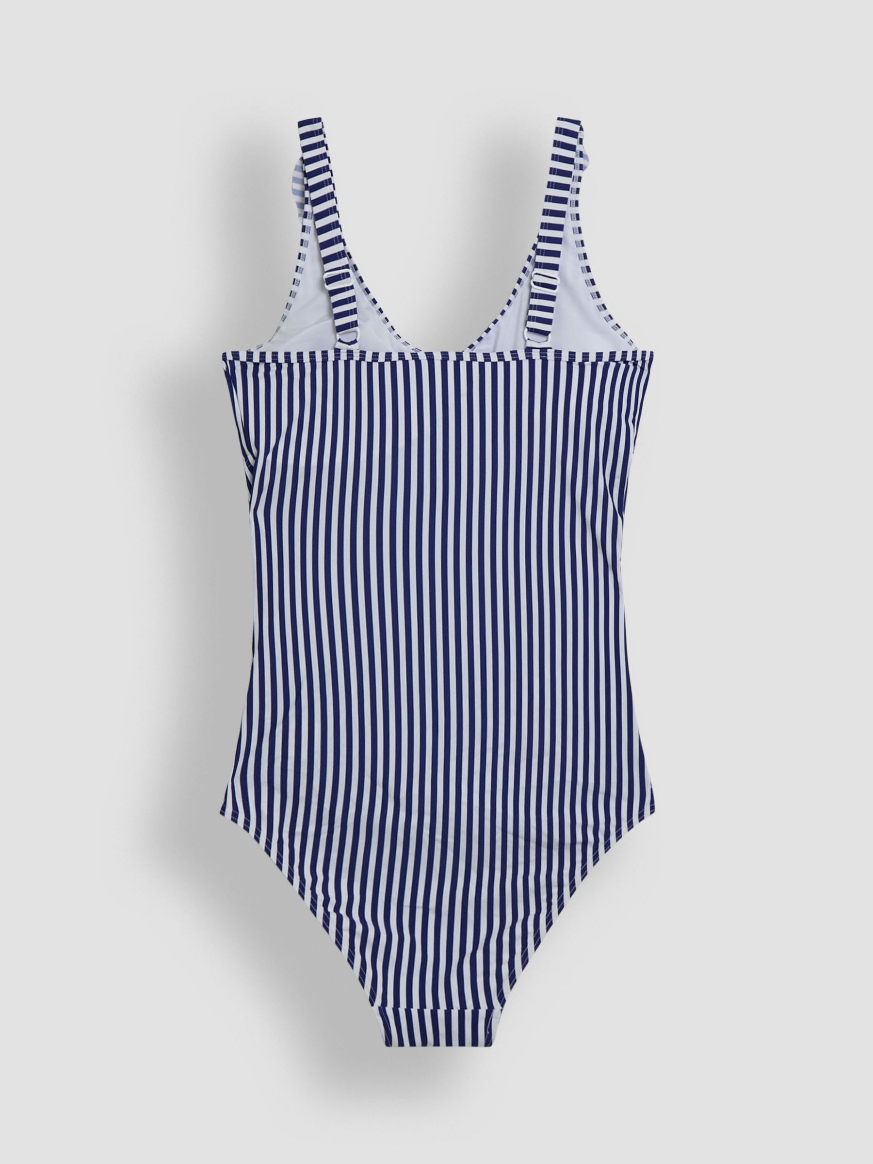 Navy Maternity Stripe Frill Swimsuit - Image 9 of 9