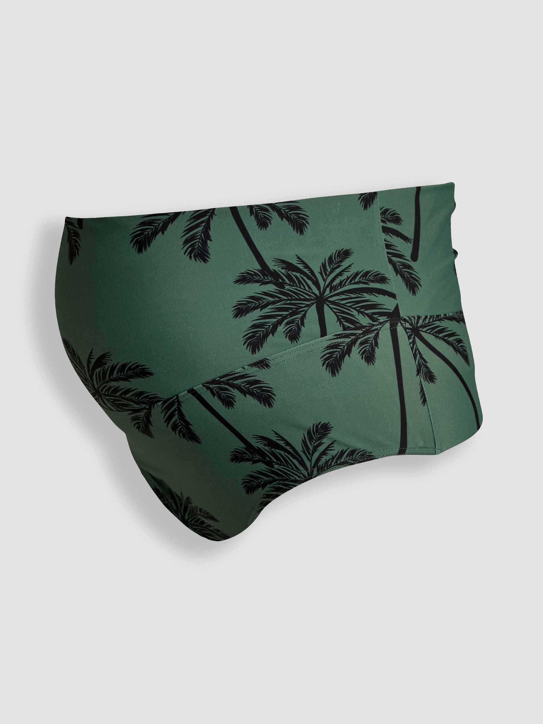 Khaki Maternity Palm Print Tankini Set - Image 9 of 11