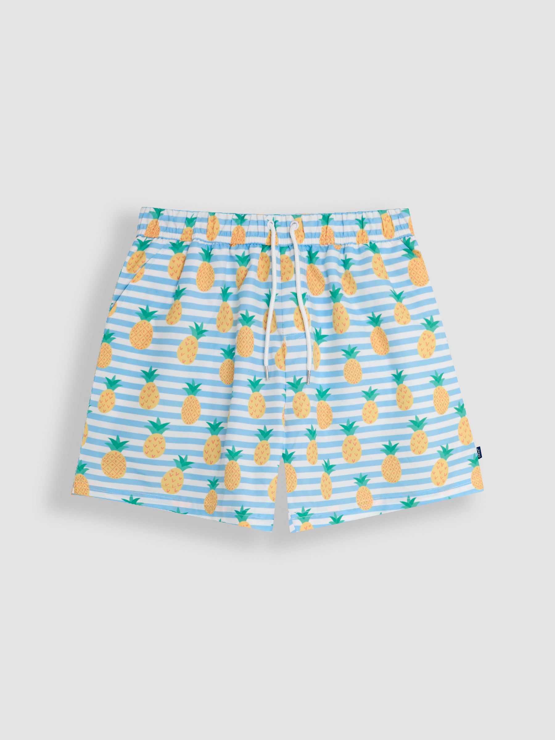 Blue Mens Pineapple Printed Swim Shorts - Image 1 of 5