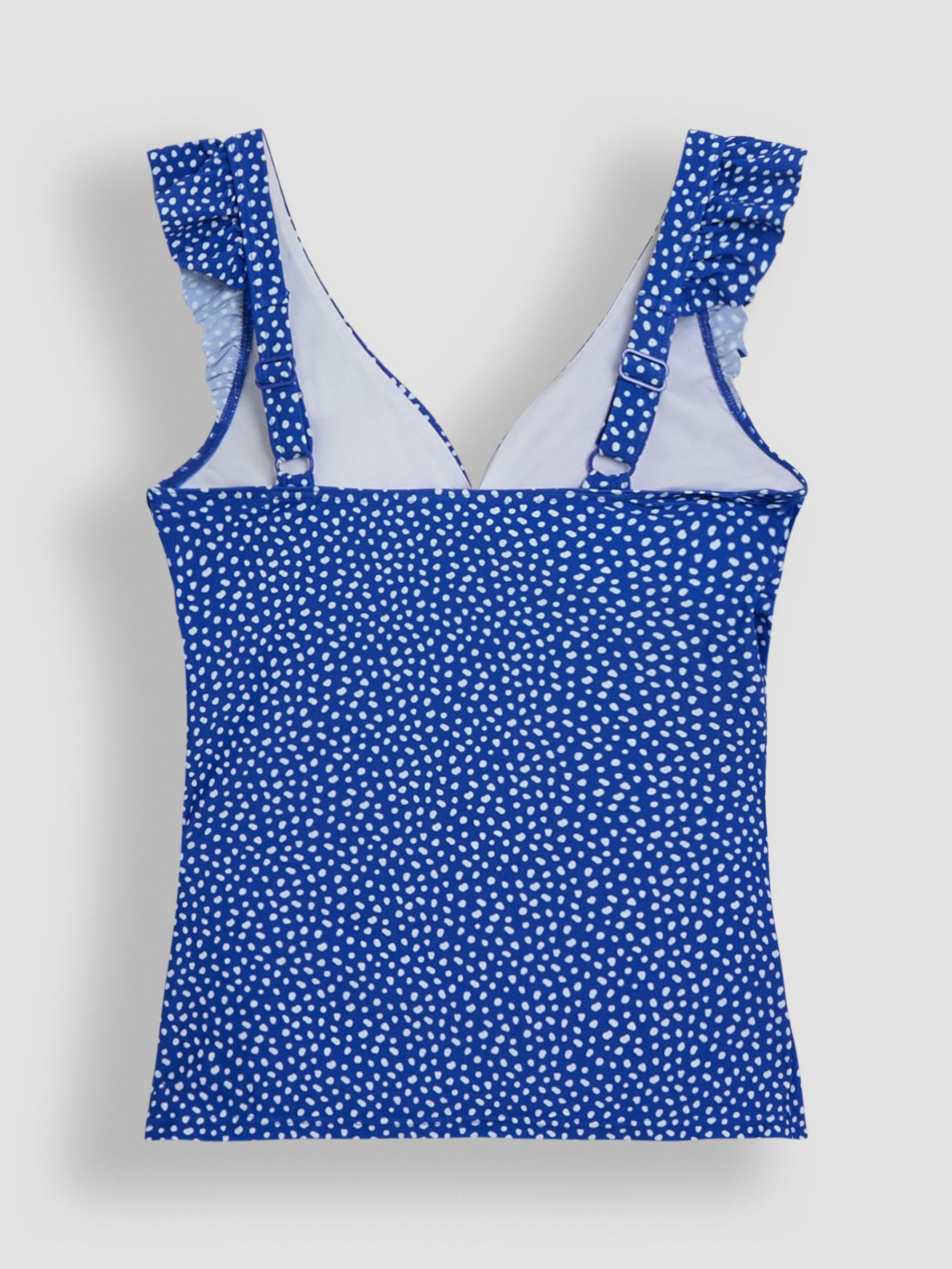 Blue Maternity Spot Frill Shoulder Tankini Set - Image 11 of 11