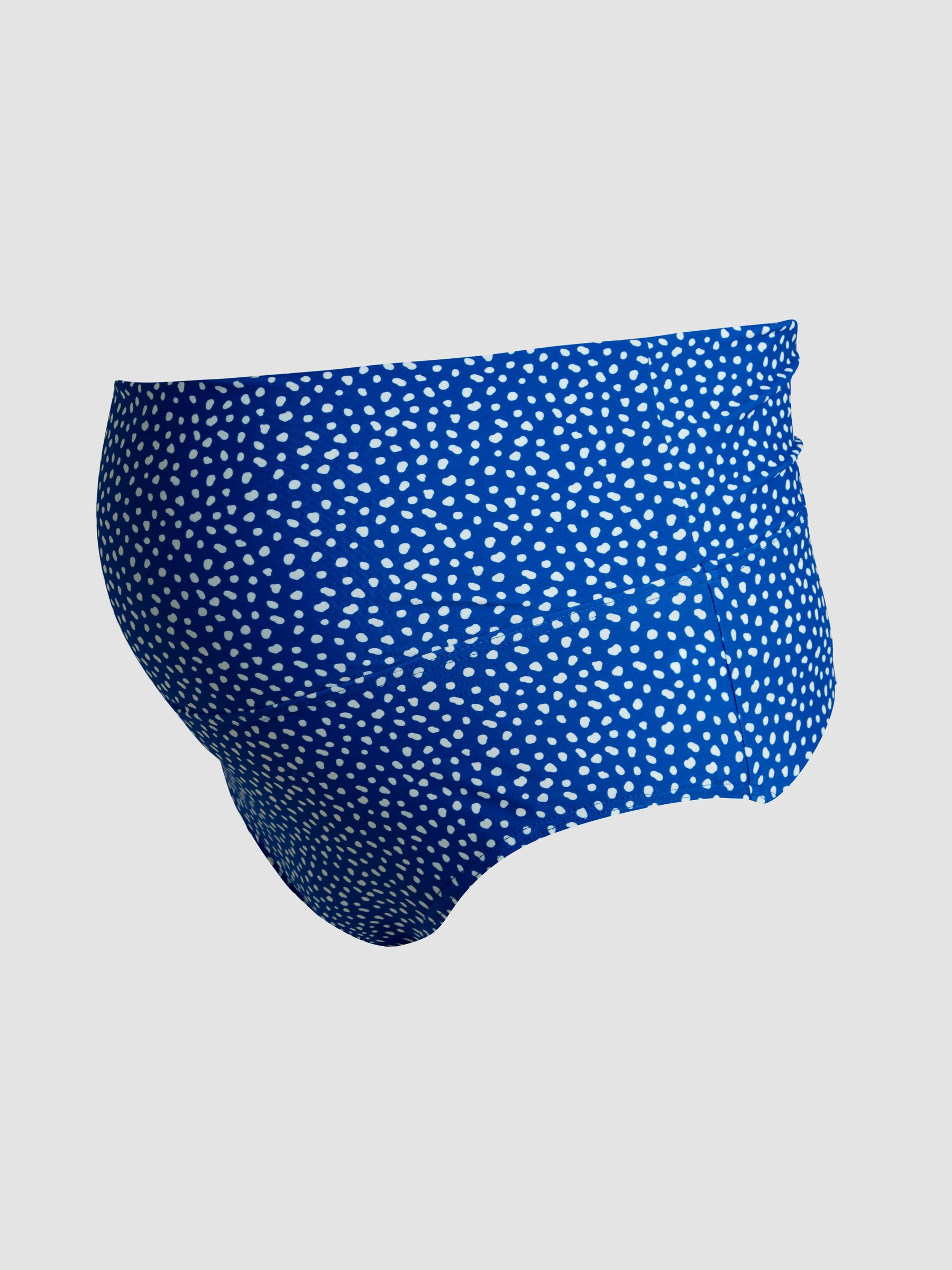 Blue Maternity Spot Frill Shoulder Tankini Set - Image 9 of 11