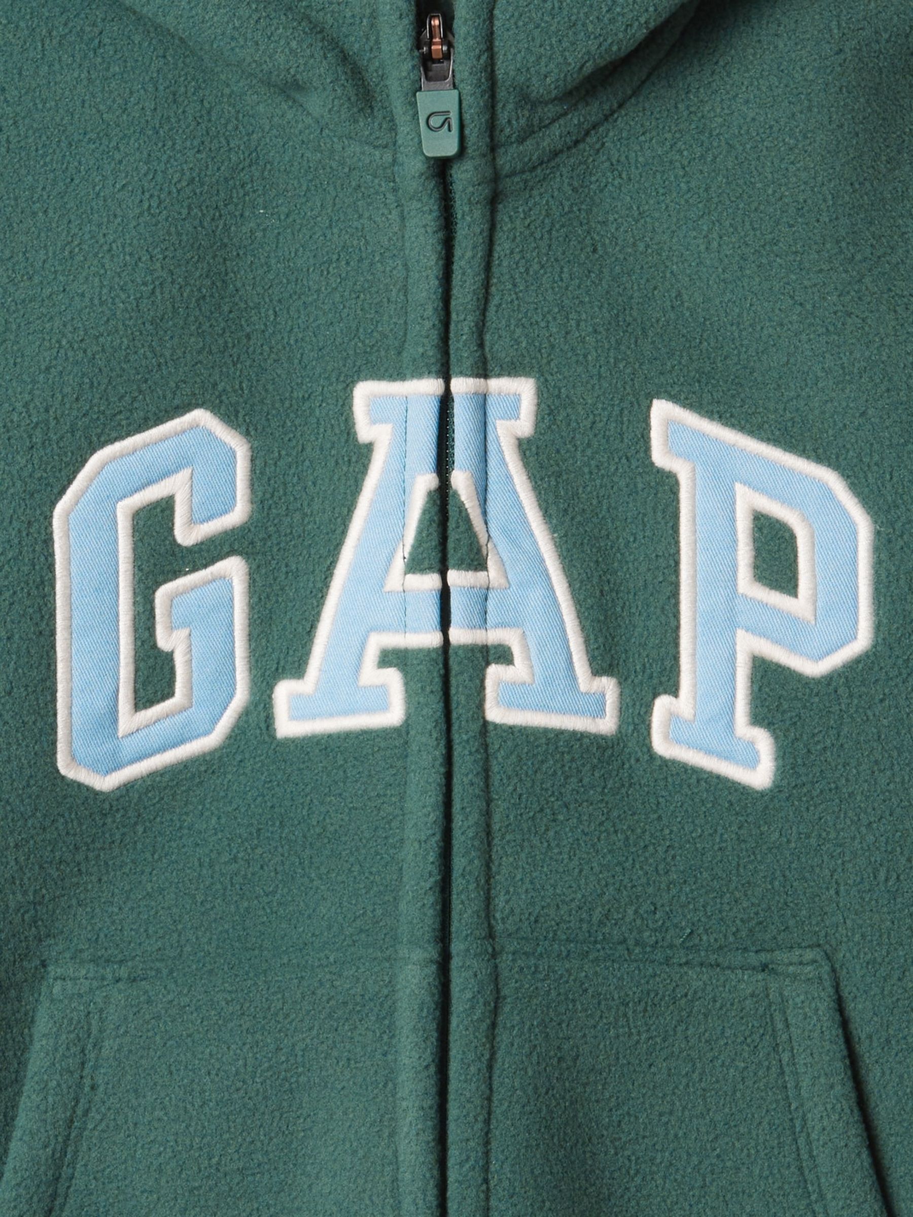 Green Logo Zip Up Hoodie (6mths-5yrs) - Image 3 of 3