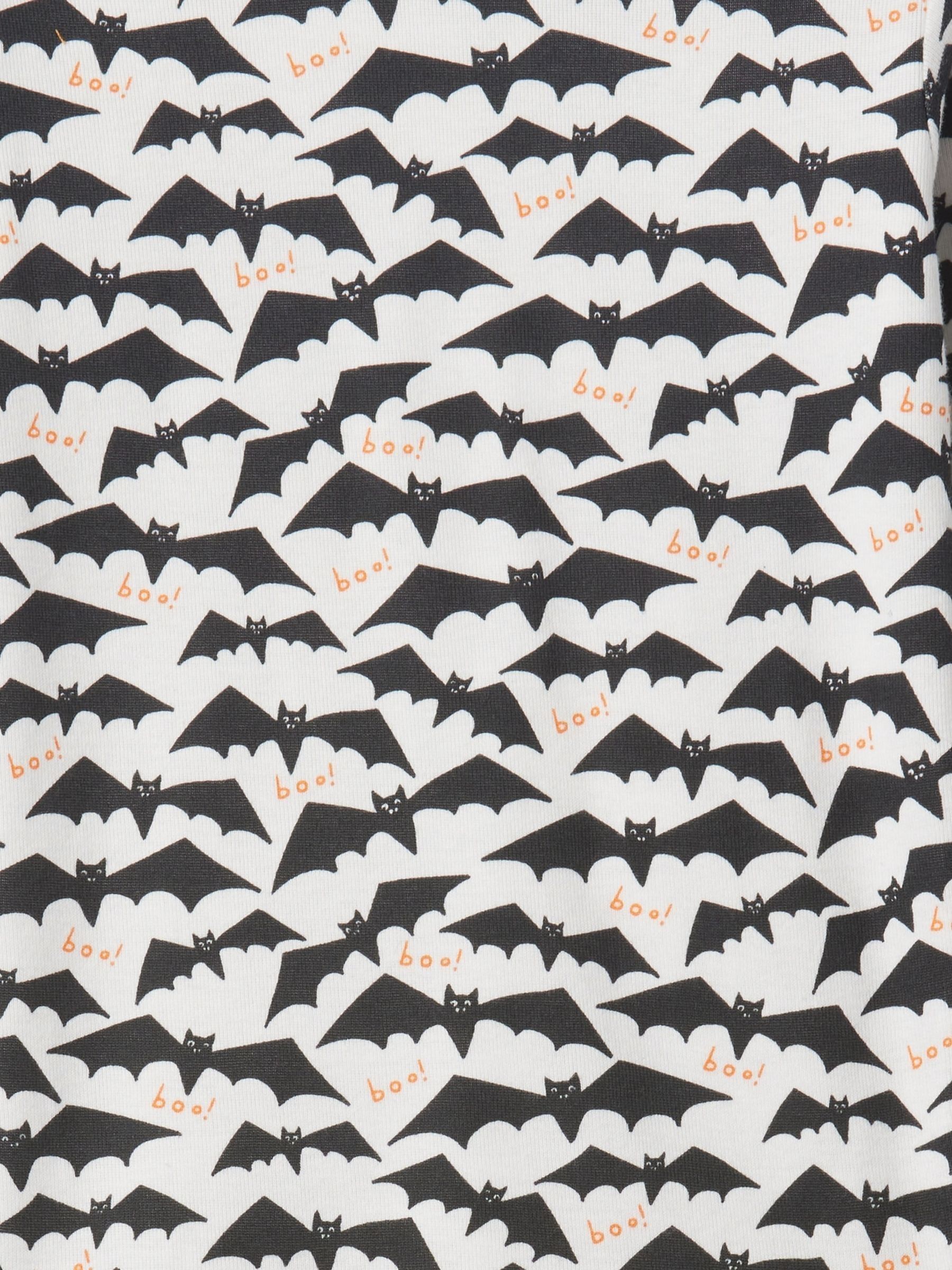 Black/White Bats Halloween Long Sleeve Pyjama Set (6mths-5yrs) - Image 3 of 3