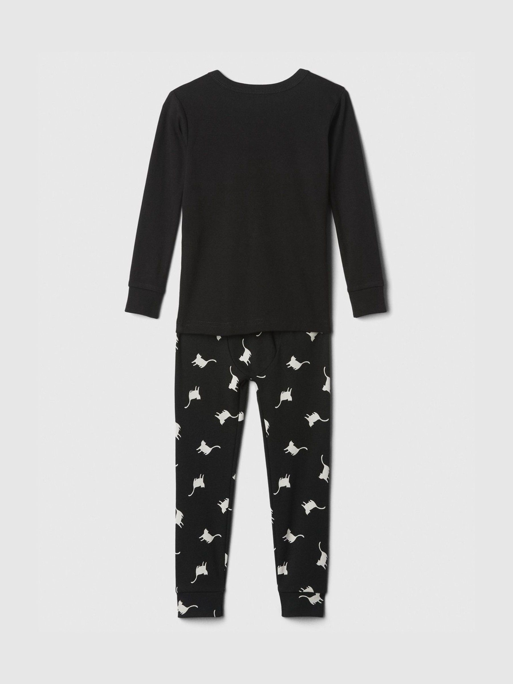Black Cat Halloween Long Sleeve Pyjama Set (6mths-5yrs) - Image 2 of 3
