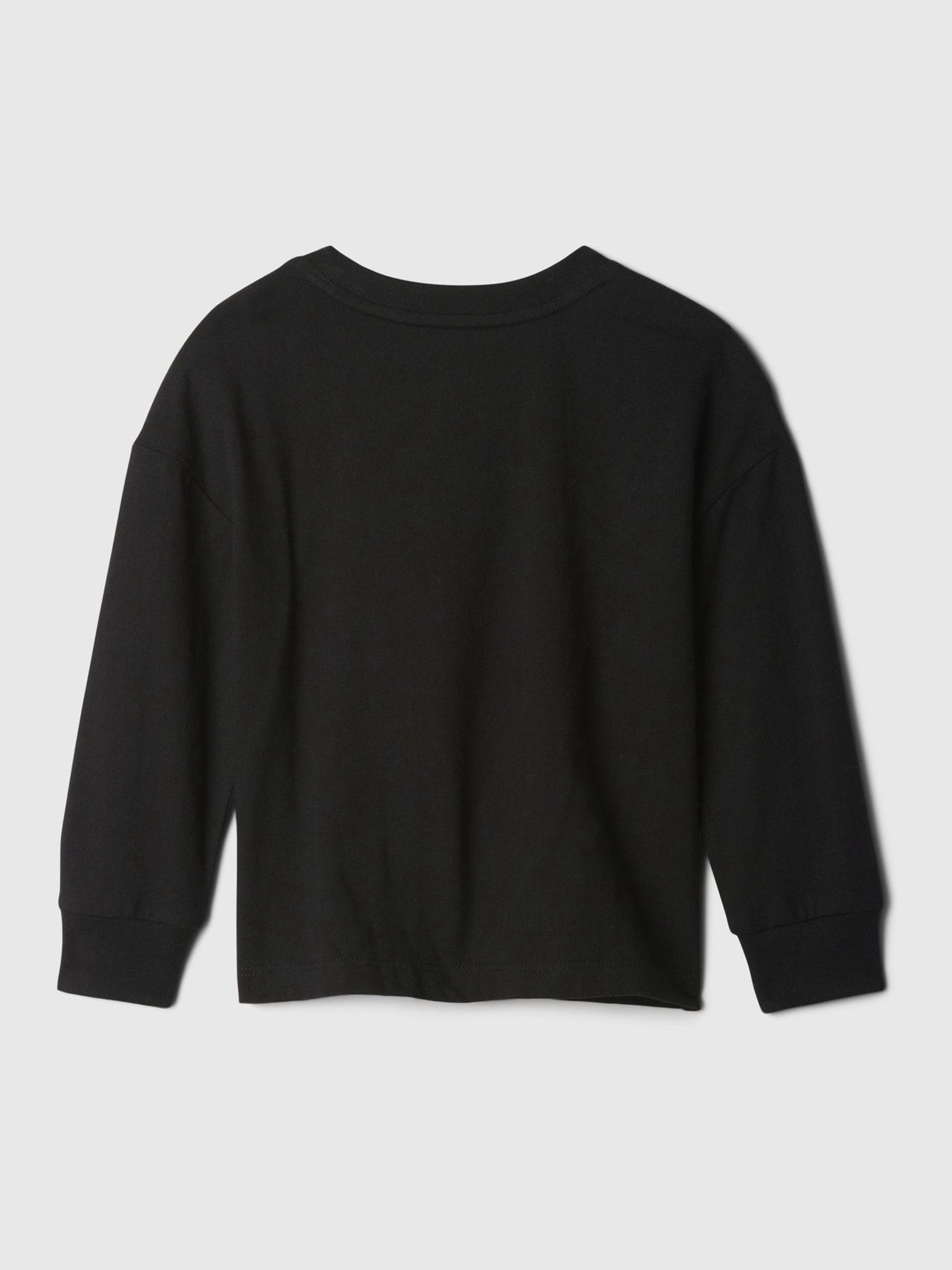 Black Disney Halloween Graphic Long Sleeve T-Shirt (6mths-5yrs) - Image 2 of 2