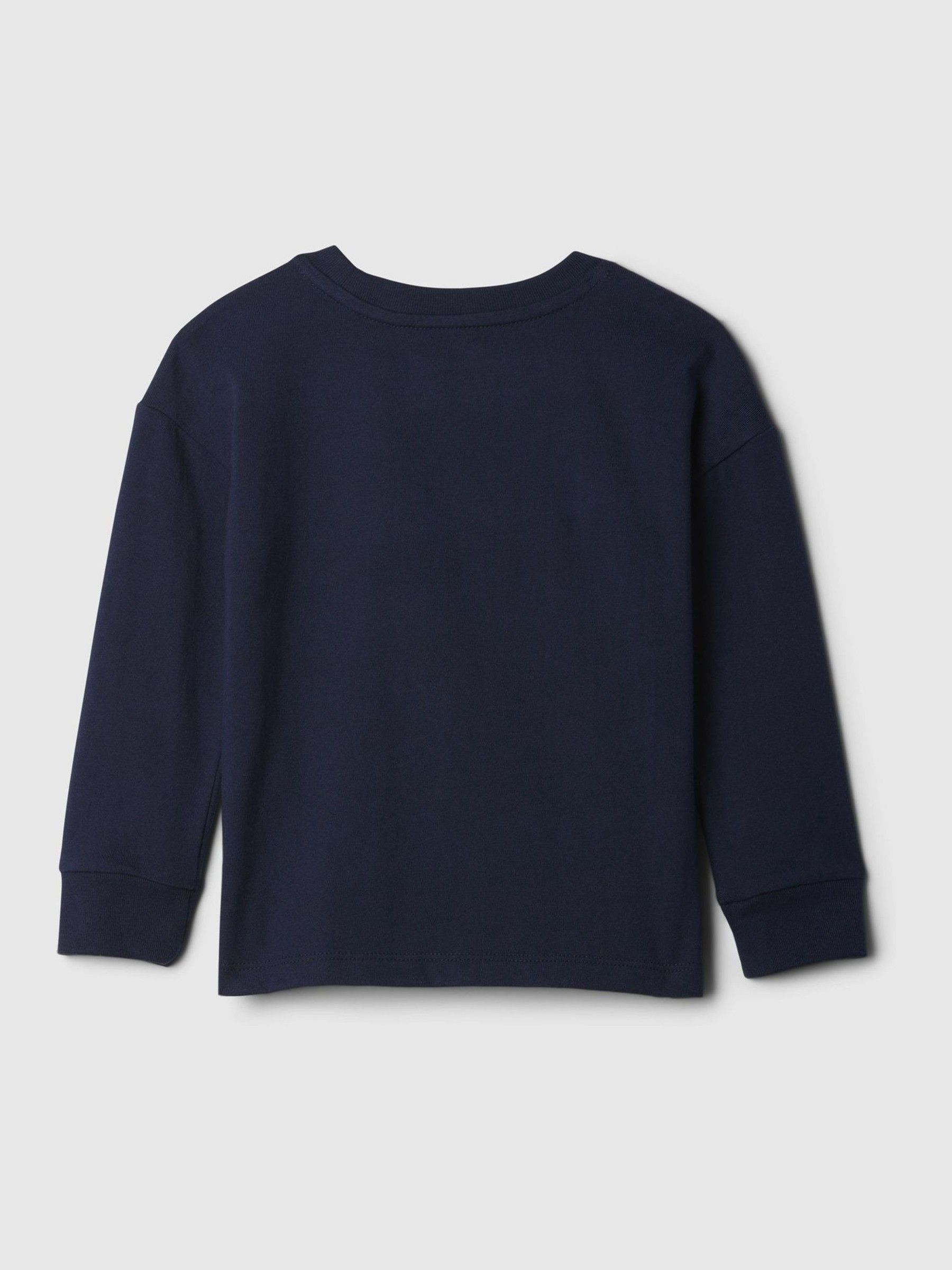 Navy Blue Disney Mickey Mouse Graphic Long Sleeve T-Shirt (6mths-5yrs) - Image 2 of 2