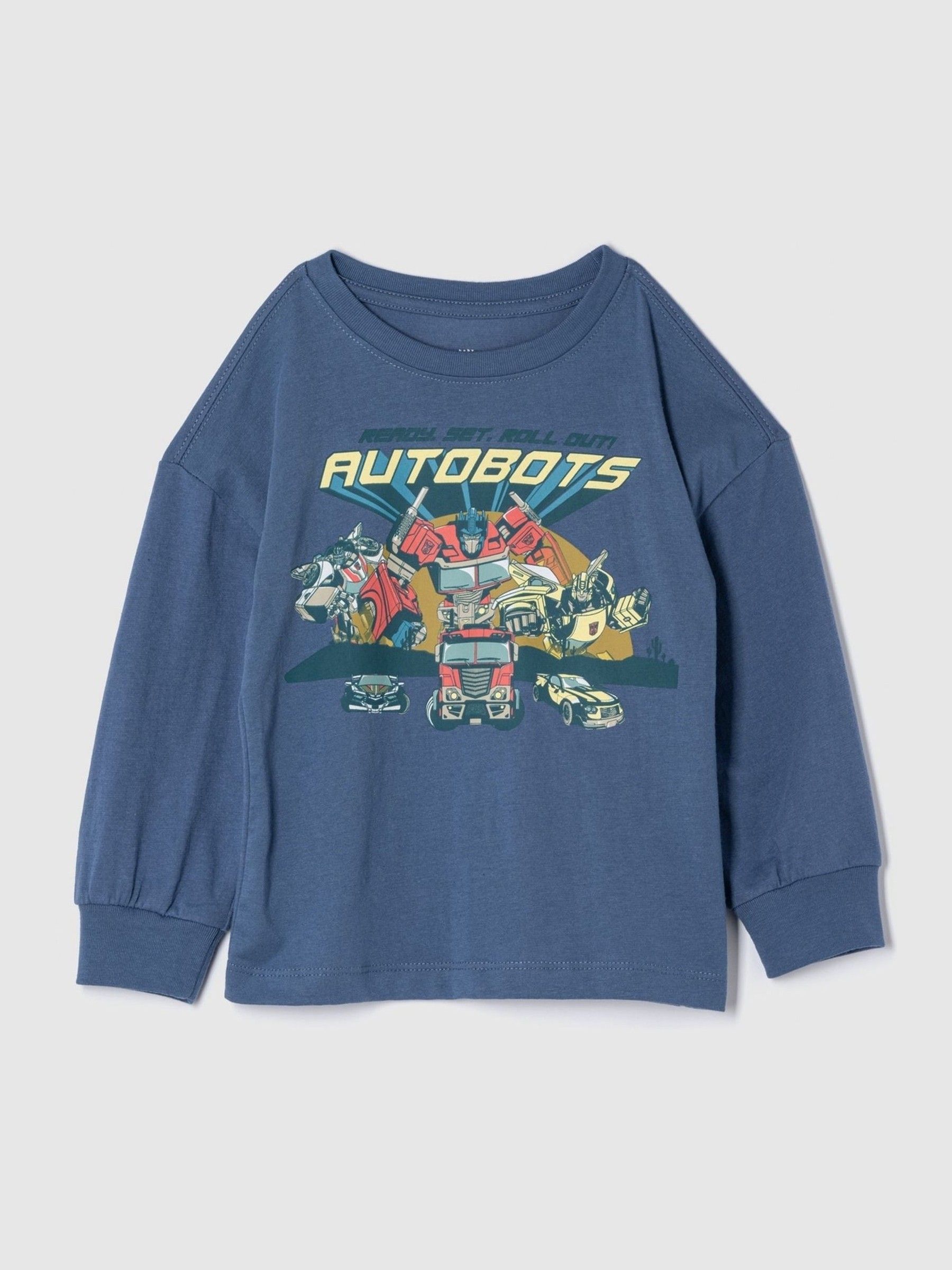 Blue Autobots Graphic Long Sleeve Crew Neck T-Shirt (6mths-5yrs) - Image 1 of 2