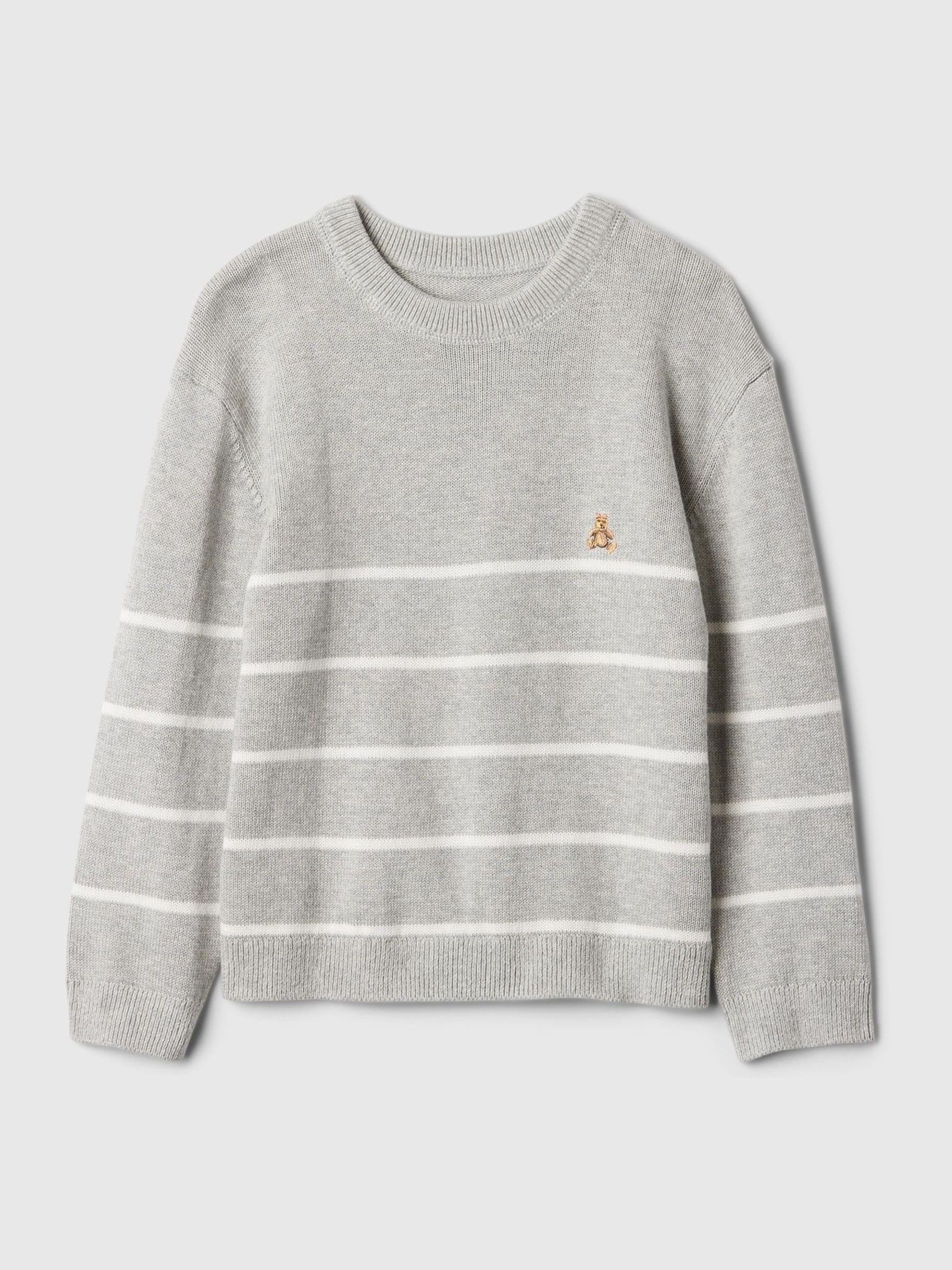 Grey Brannan Bear Relaxed Crew Neck Jumper (6mths-5yrs) - Image 1 of 2