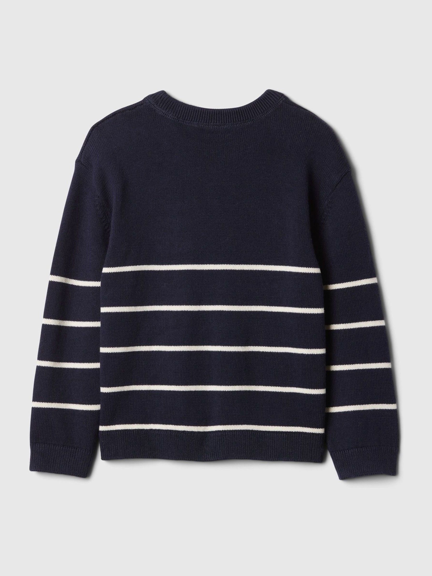 Blue Stripe Brannan Bear Relaxed Crew Neck Jumper (6mths-5yrs) - Image 2 of 3
