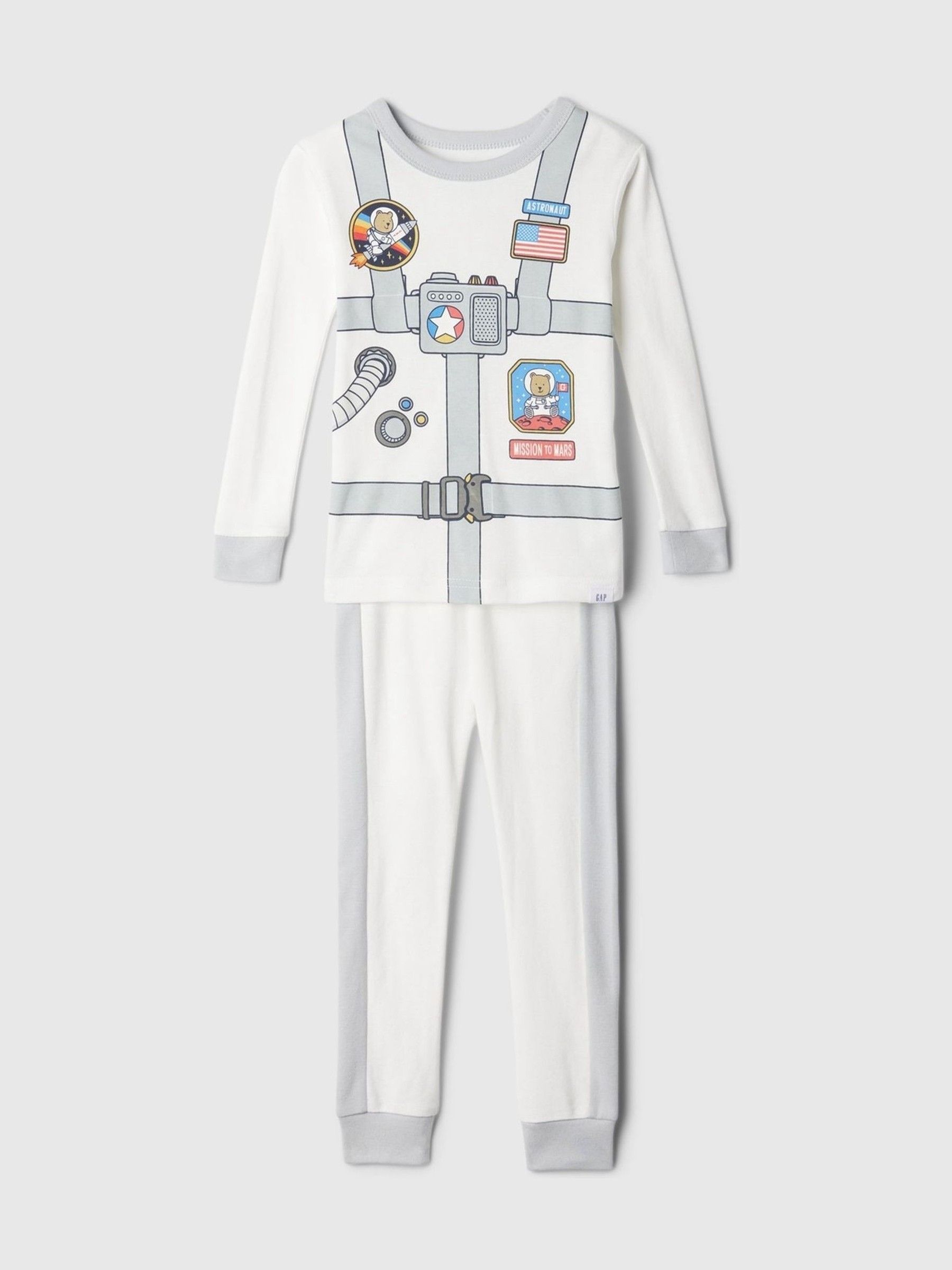 White Astronaut Cotton Long Sleeve Pyjamas (6mths-5yrs) - Image 1 of 3