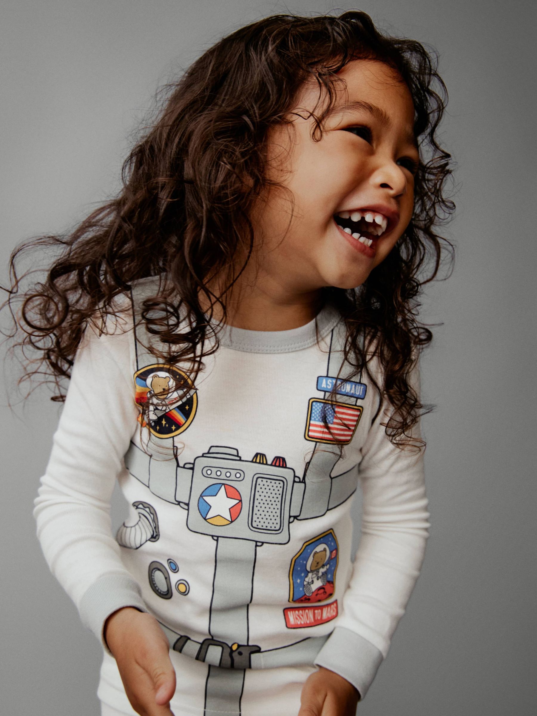 White Astronaut Cotton Long Sleeve Pyjamas (6mths-5yrs) - Image 3 of 3