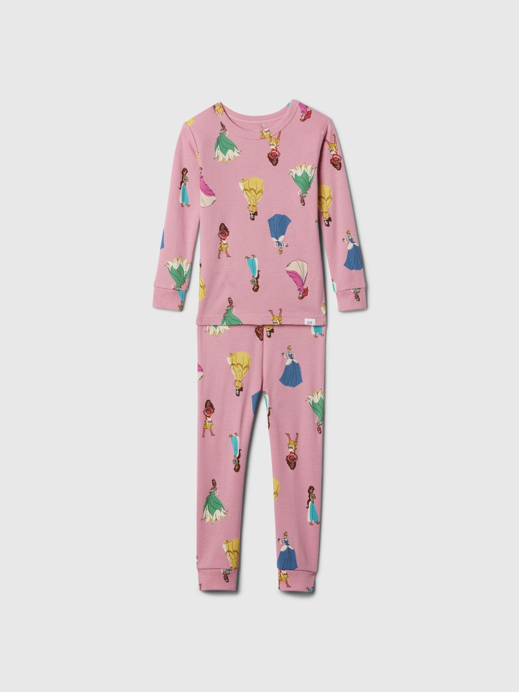 Pink Disney Princess Cotton Long Sleeve Pyjamas (6mths-5yrs) - Image 1 of 3