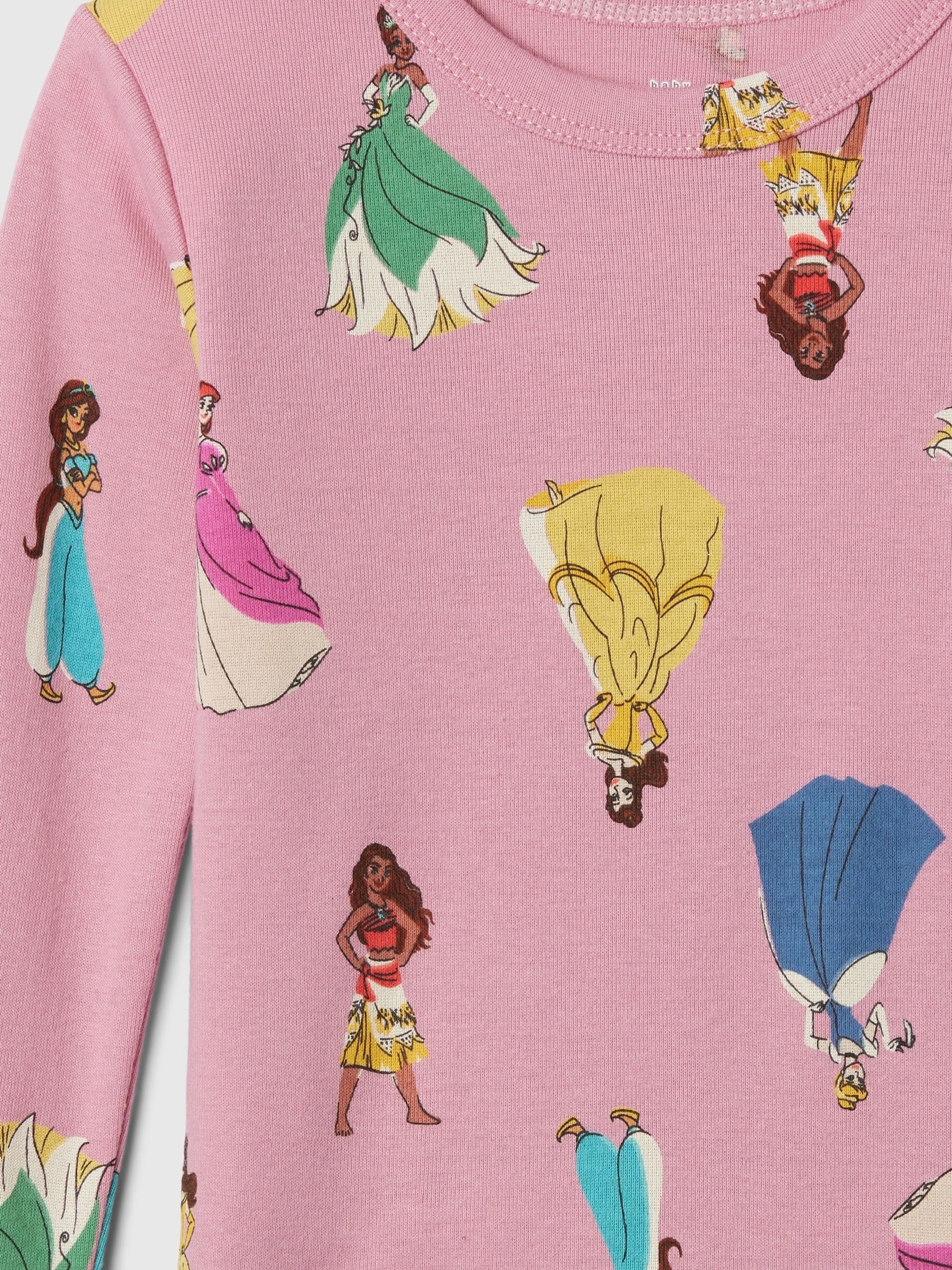 Pink Disney Princess Cotton Long Sleeve Pyjamas (6mths-5yrs) - Image 3 of 3