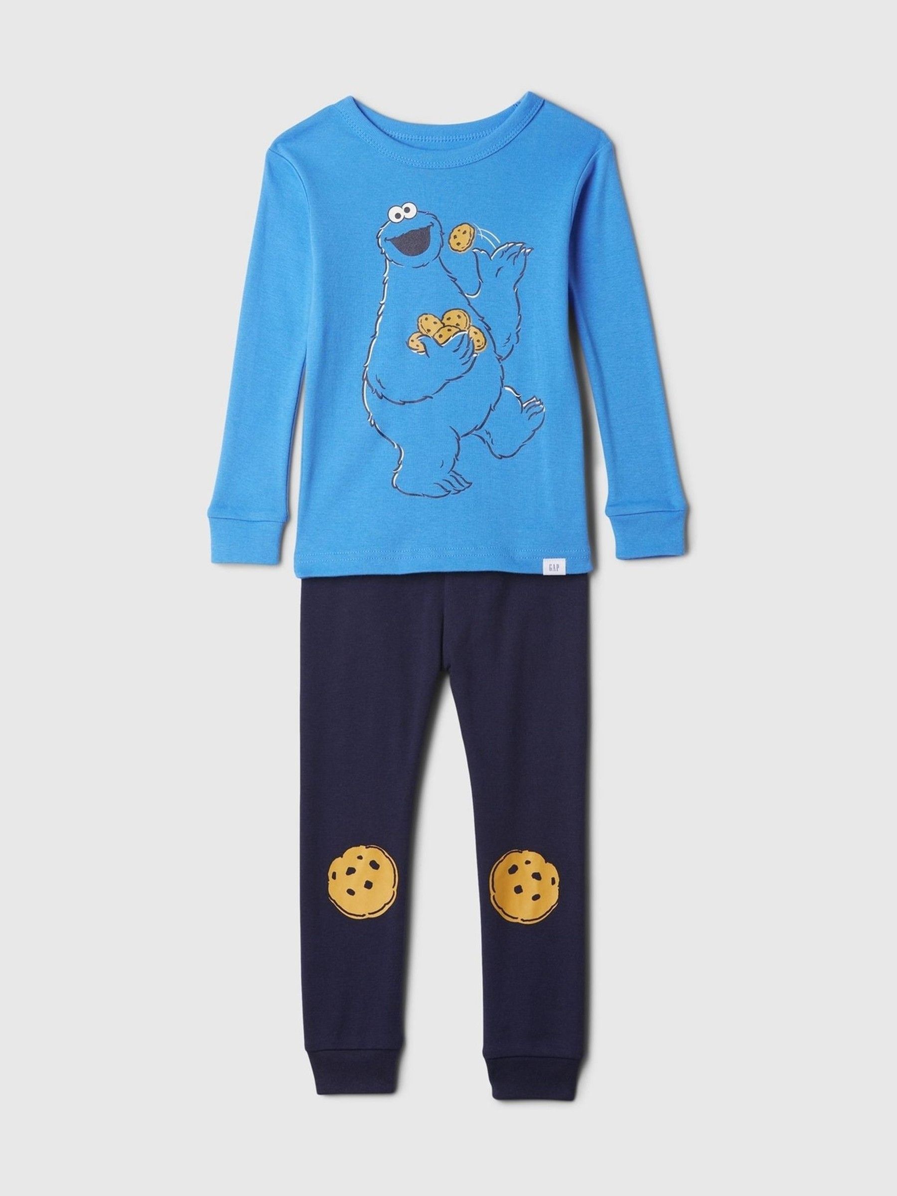 Blue Cookie Monster Sesame Street Cotton Long Sleeve Pyjamas (12mths-5yrs) - Image 1 of 3 Blue Cookie Monster Sesame Street Cotton Long Sleeve Pyjamas (12mths-5yrs) - Image 1 of 3