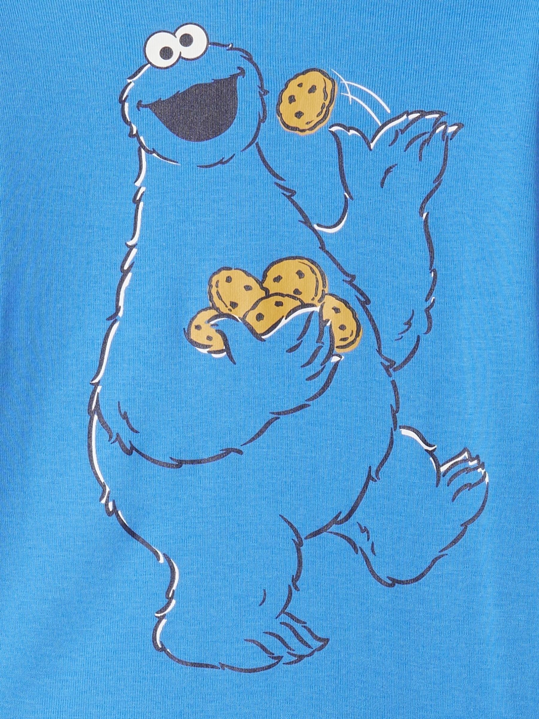 Blue Cookie Monster Sesame Street Cotton Long Sleeve Pyjamas (12mths-5yrs) - Image 3 of 3
