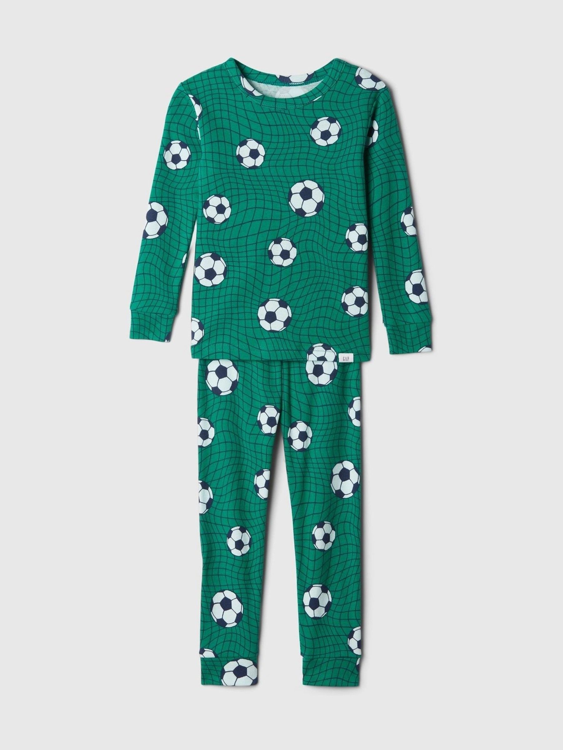 Green Football Cotton Long Sleeve Pyjamas (12mths-5yrs) - Image 1 of 2