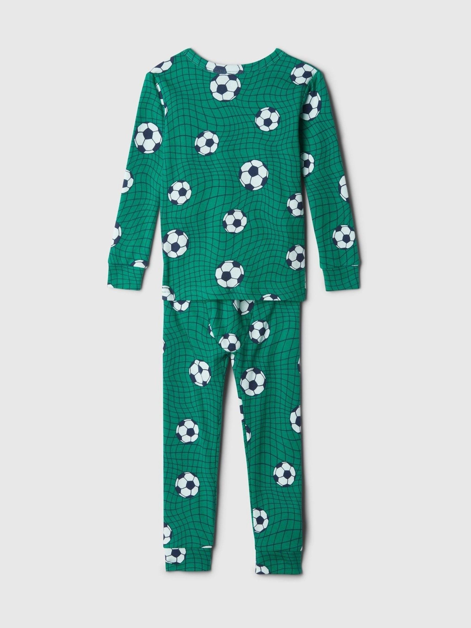 Green Football Cotton Long Sleeve Pyjamas (12mths-5yrs) - Image 2 of 2